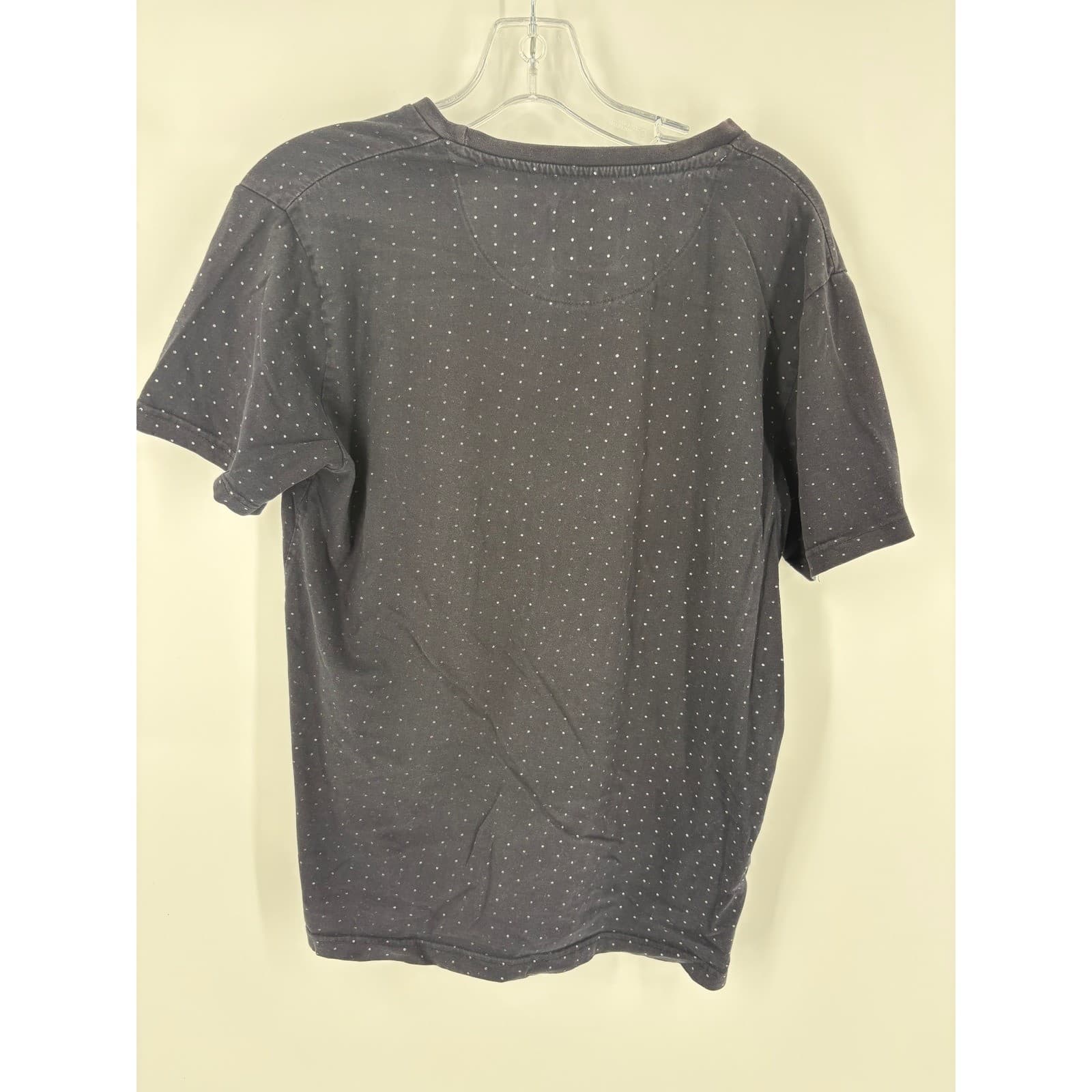 Denim & Flower Ricky Singh Black Dotted V Neck T Shirt Mens Size M - Thumbnail 2