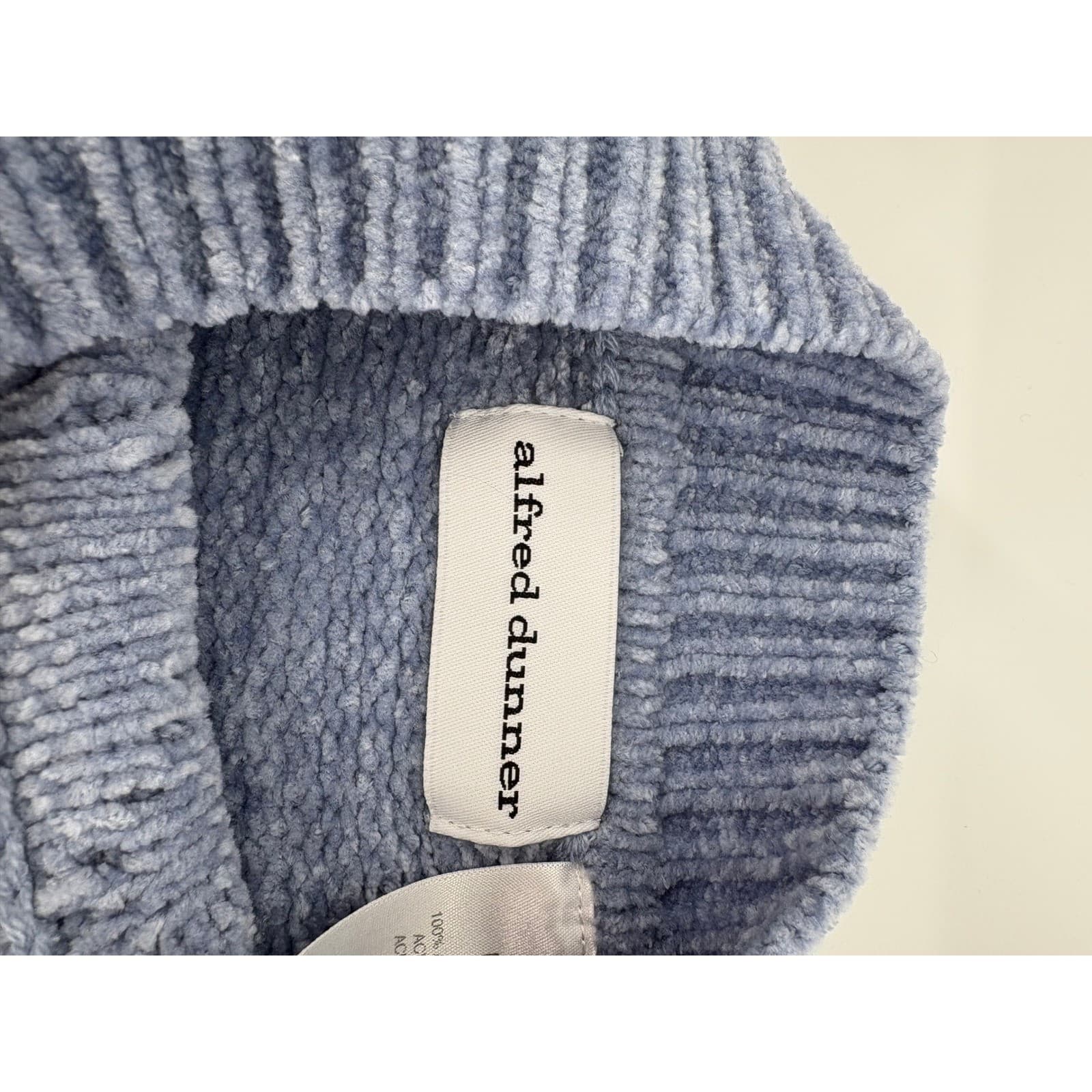 Alfred Dunner Women's Cable Knit Mock Neck Sweater Blue Large Warm - Thumbnail 3
