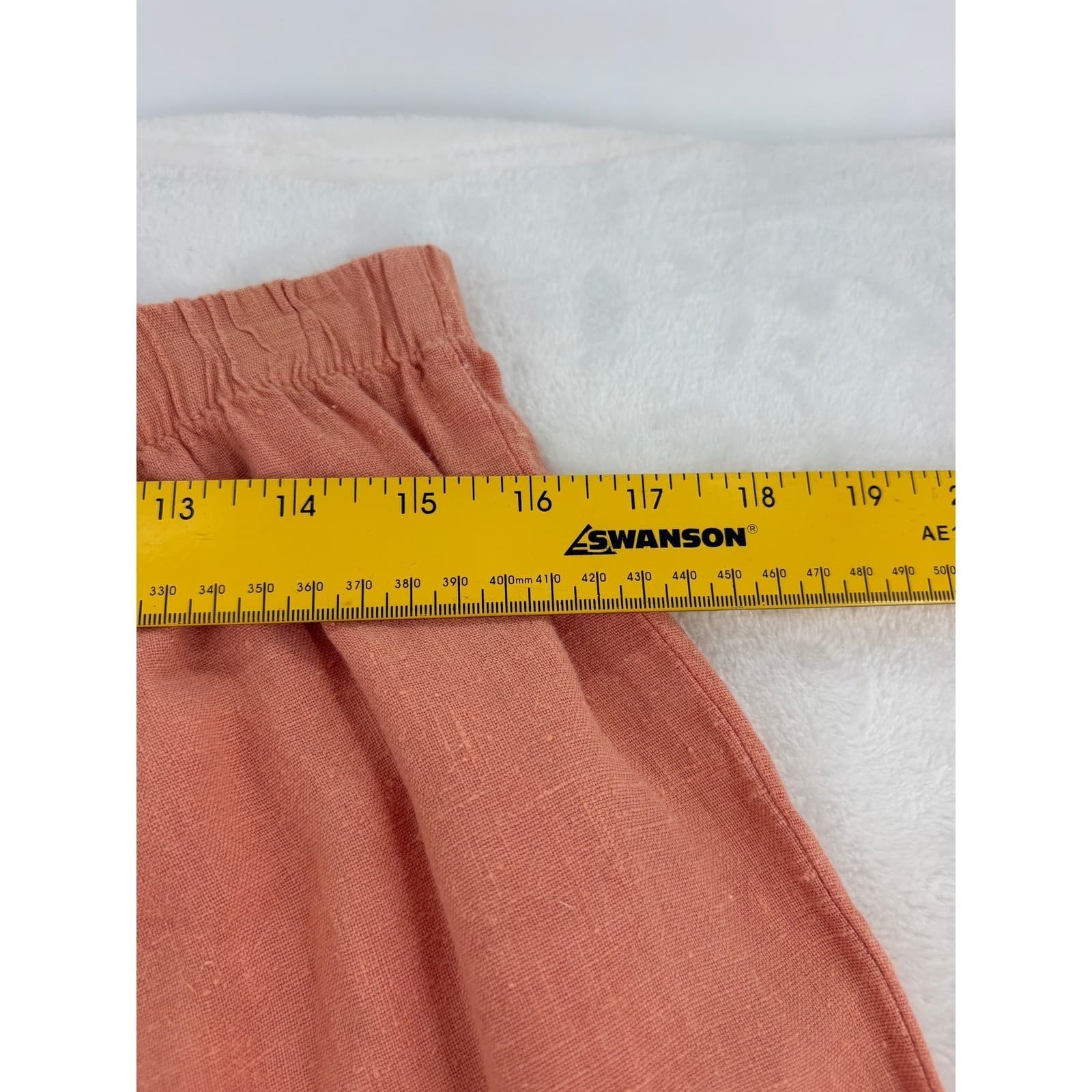 Hot Cotton Pant Set Womens L 2 Piece Shirt Pants Coral Peach Cotton AE141 - Thumbnail 8