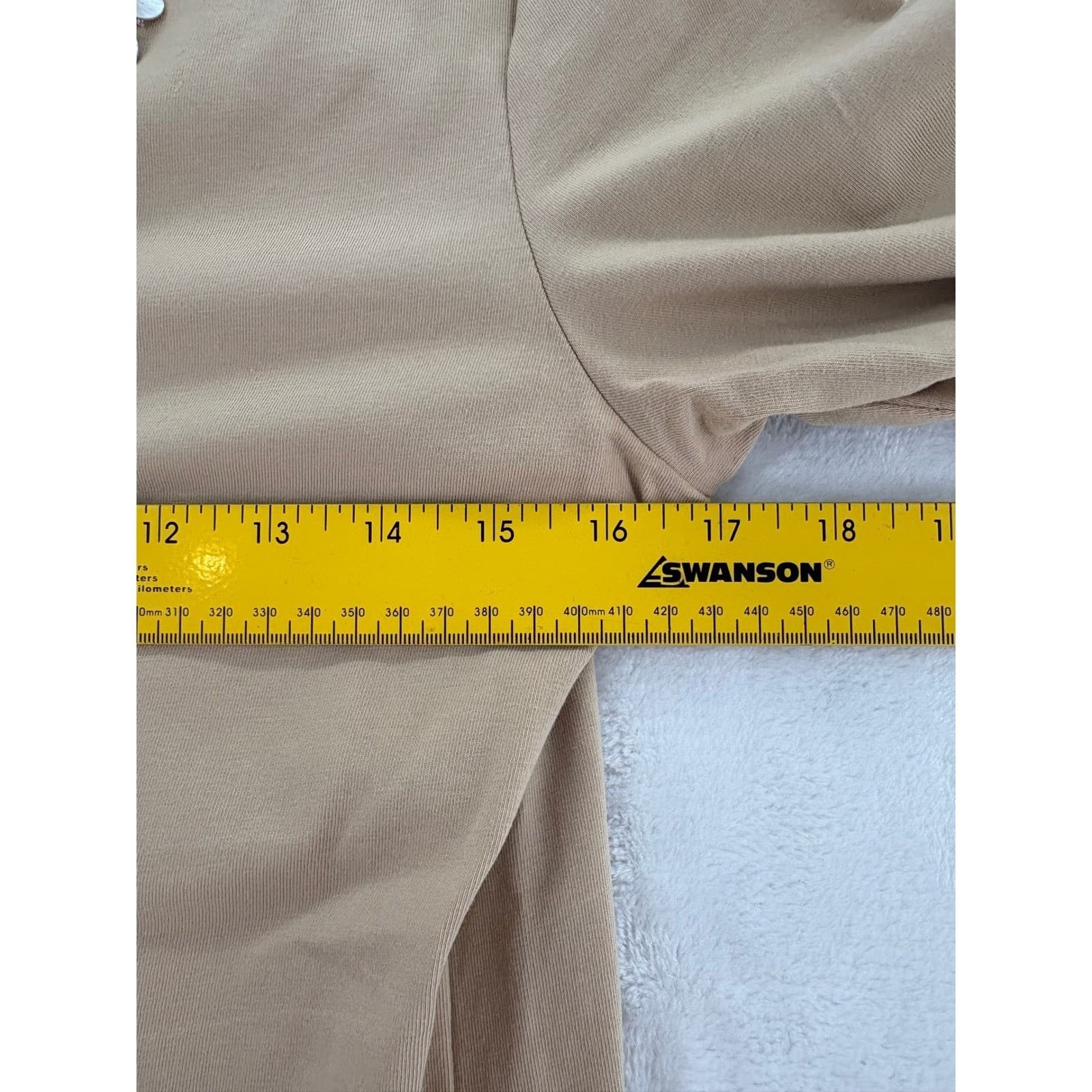 Jones New York Signature Pant Set Womens 12 2pc Tan Embellished Top Pants - Thumbnail 4