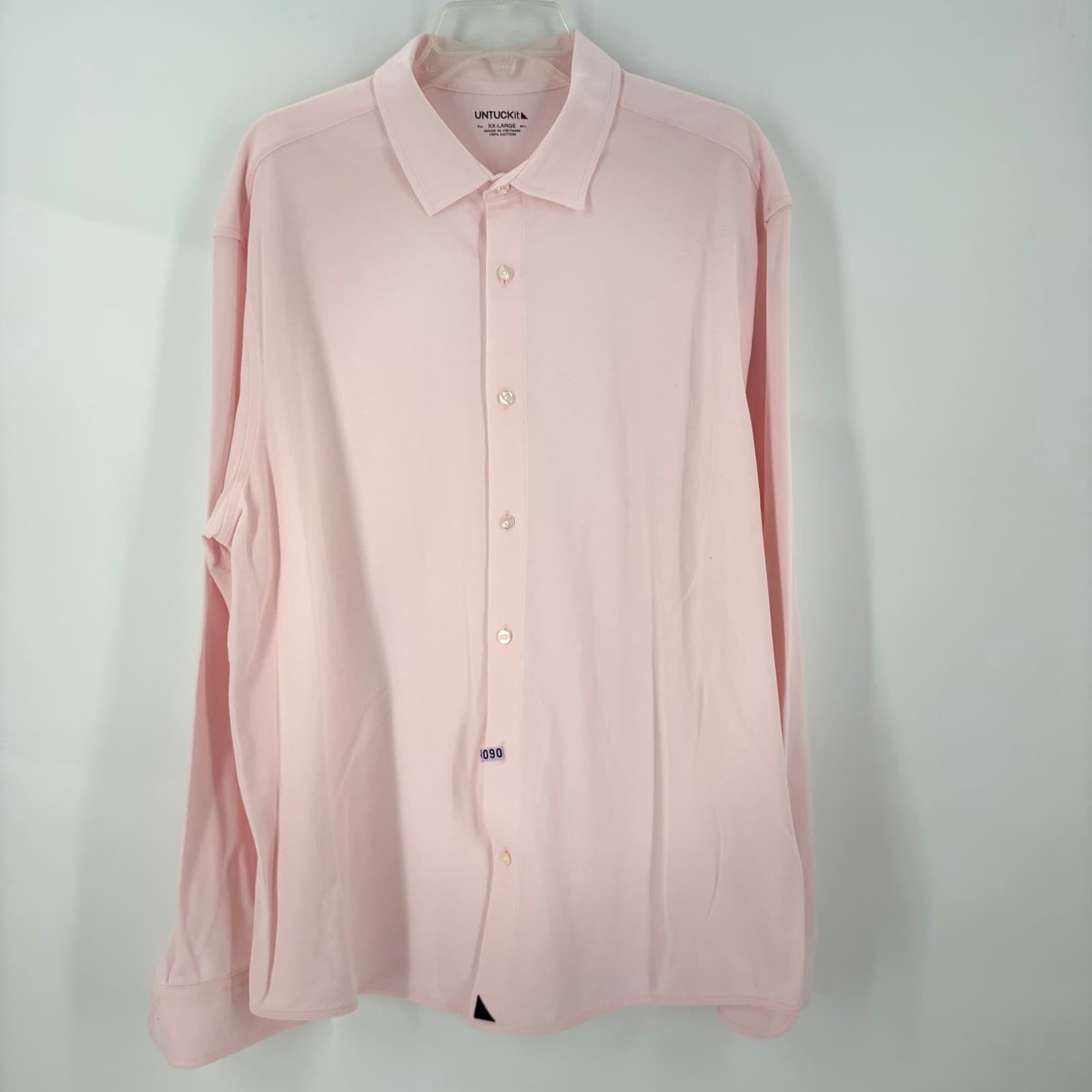 UNTUCKit Mens XX Large Pink Long Sleeve Button Down Shirt Cotton Casual Dress - Thumbnail 2