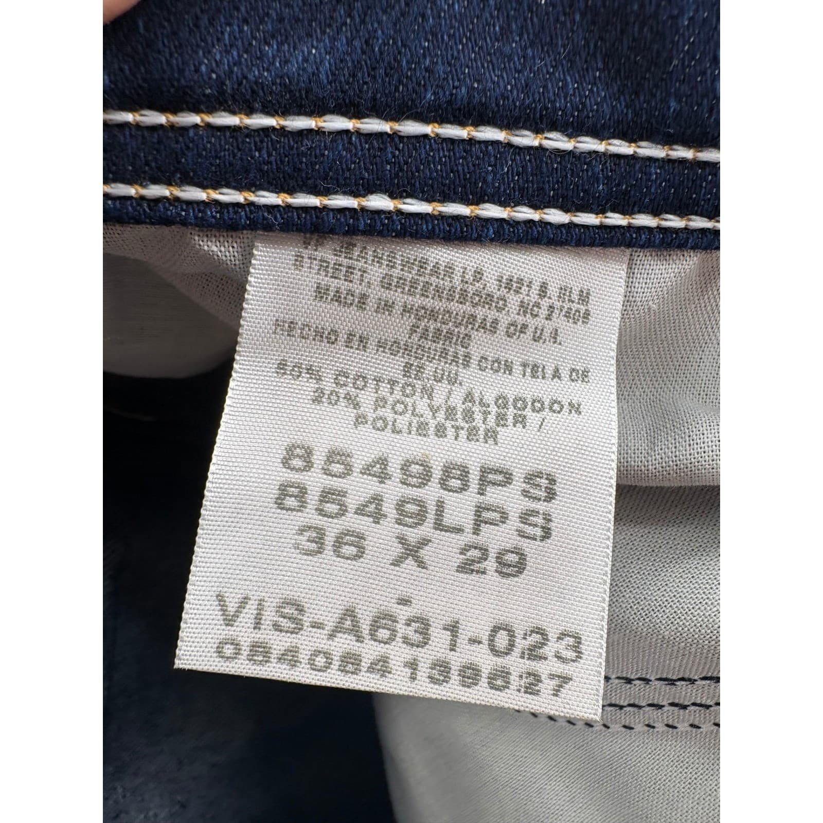 Wrangler Jeans Womens 36x29 Straight Leg Dark Wash Blue Denim 85498PS Vintage - Thumbnail 3