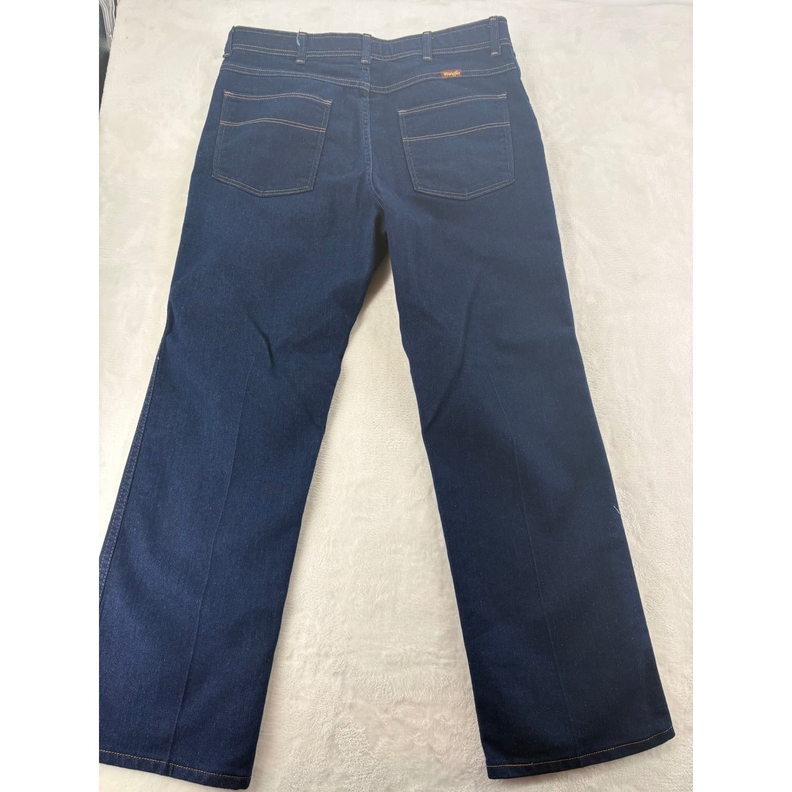 Wrangler Jeans Womens 36x29 Straight Leg Dark Wash Blue Denim 85498PS Vintage - Thumbnail 8