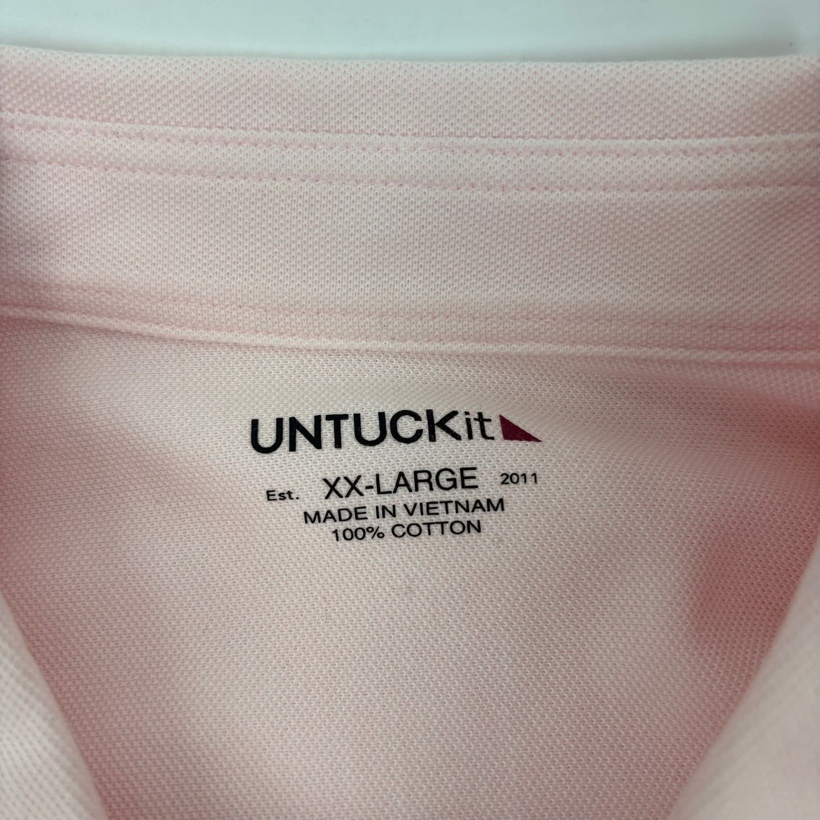 UNTUCKit Mens XX Large Pink Long Sleeve Button Down Shirt Cotton Casual Dress - Thumbnail 5