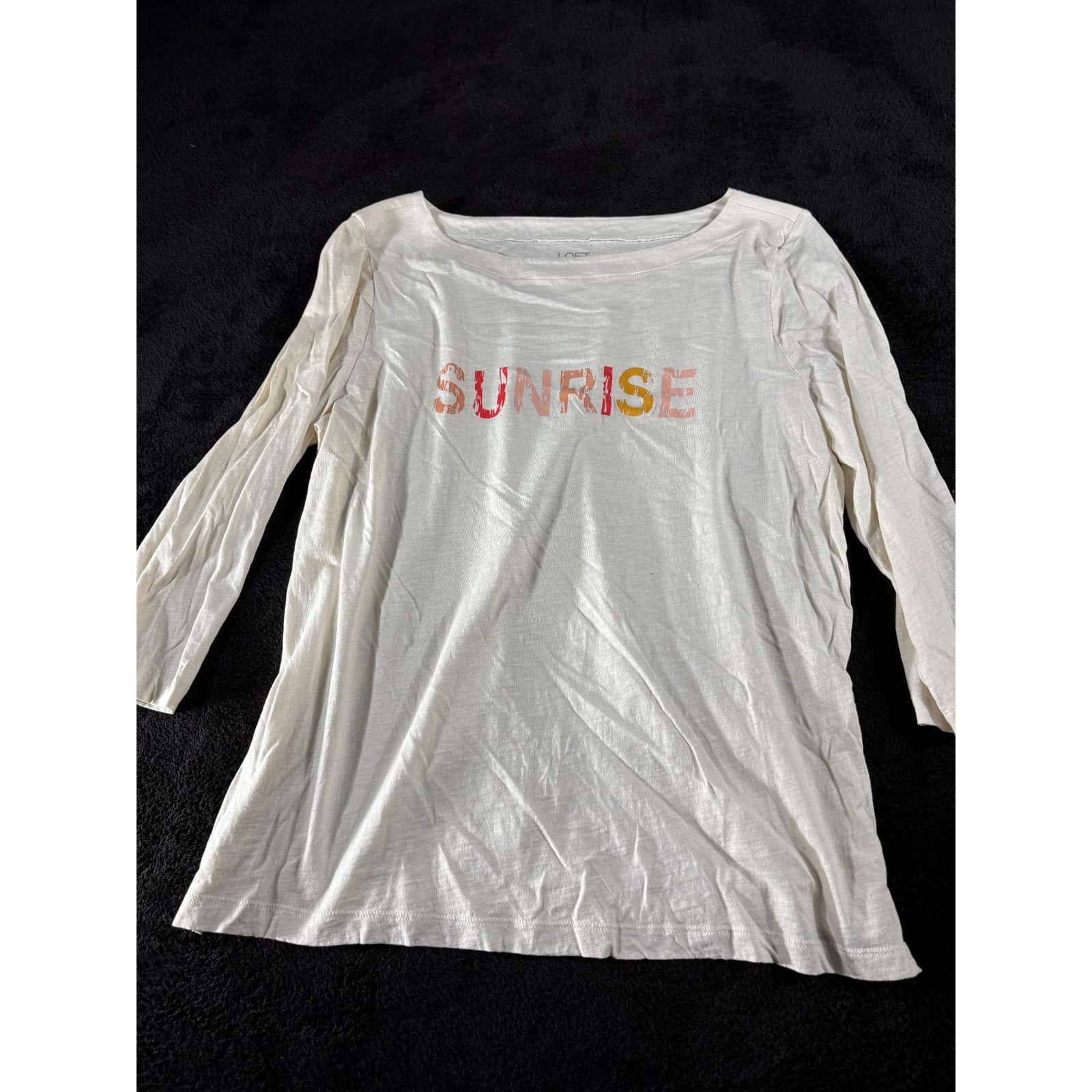 LOFT Outlet Women's XL Sunrise Graphic Long Sleeve T-Shirt Top