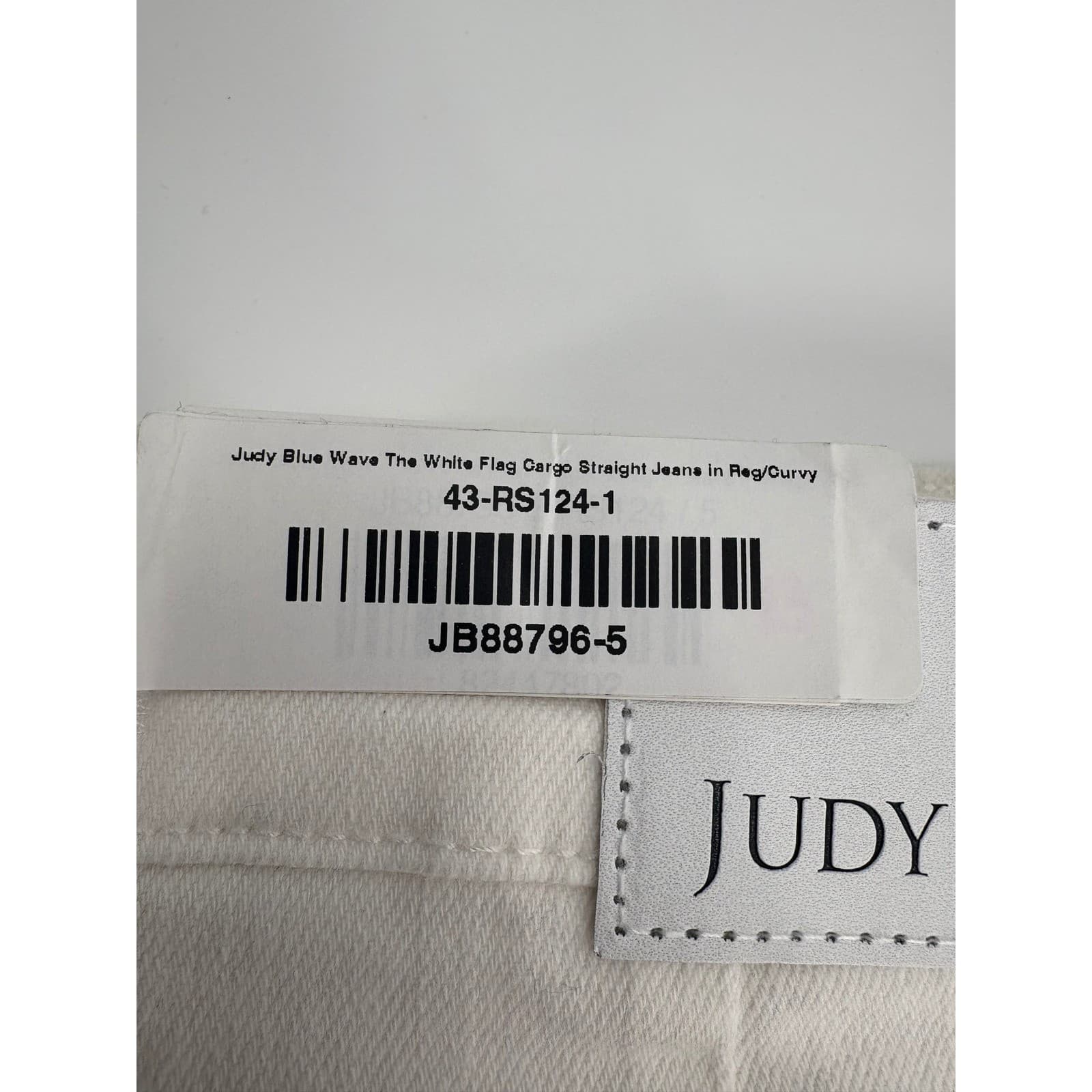 Judy Blue Los Angeles White High Waist Flare Leg Cargo Jeans Size 5/27 NWT - Thumbnail 10