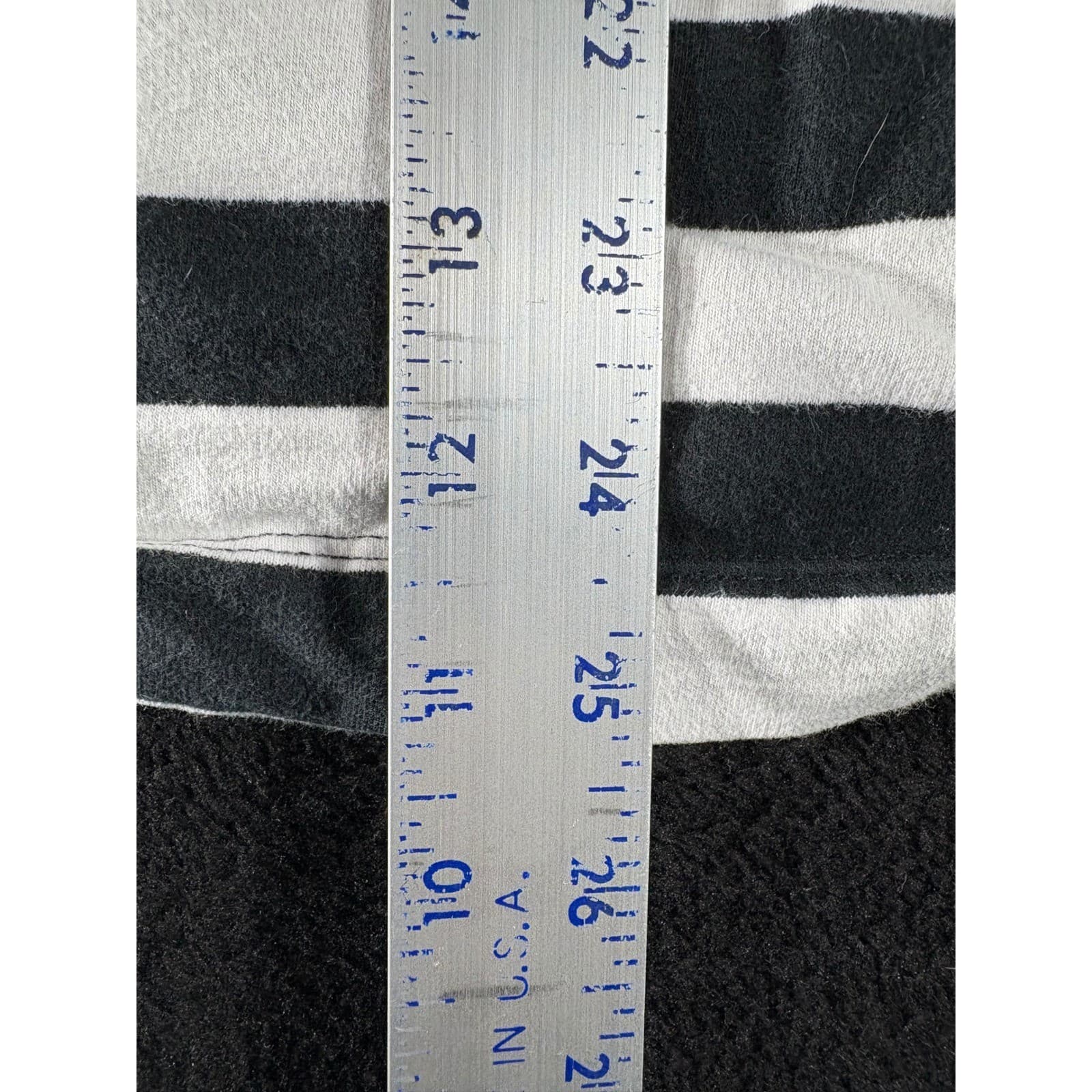 JNY Jones New York Sport 3X Striped T-Shirt Black White Short Sleeve Top - Thumbnail 6