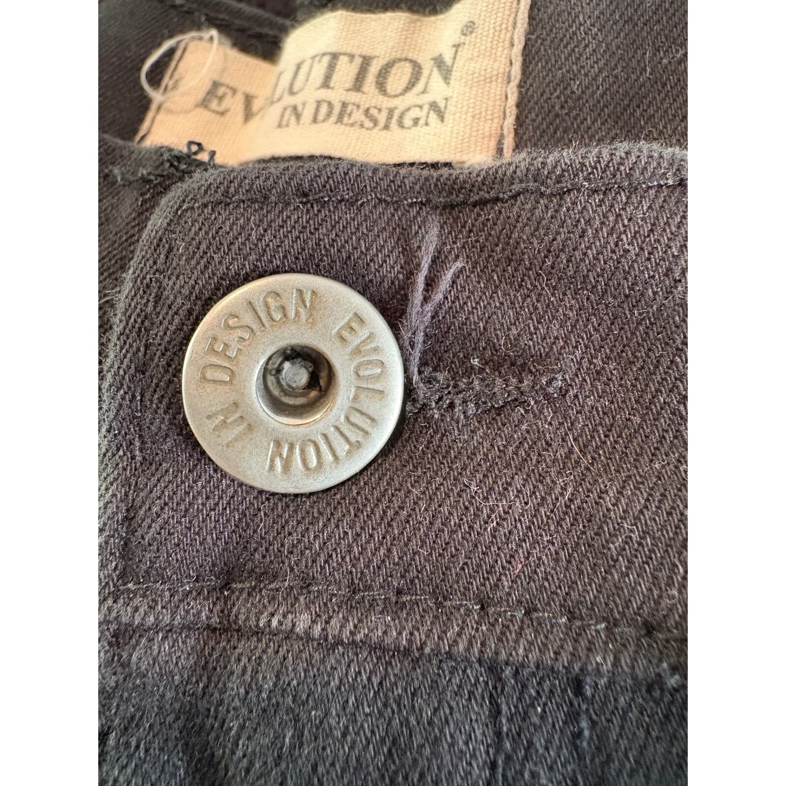 Evolution In Design Jeans Mens 42x33 Black Denim Straight Leg Pants 42 - Thumbnail 4