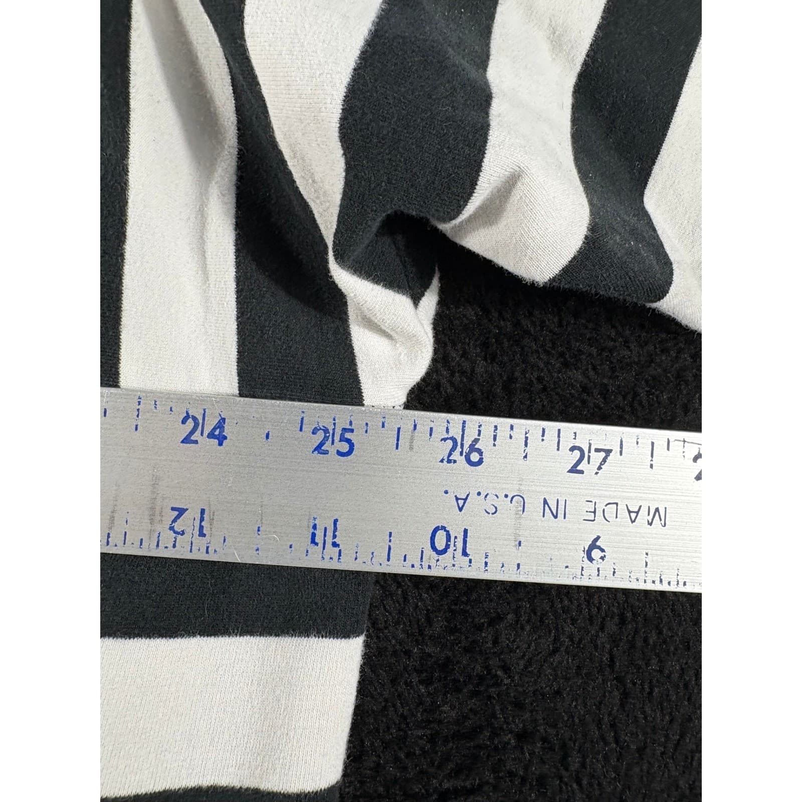 JNY Jones New York Sport 3X Striped T-Shirt Black White Short Sleeve Top - Thumbnail 5