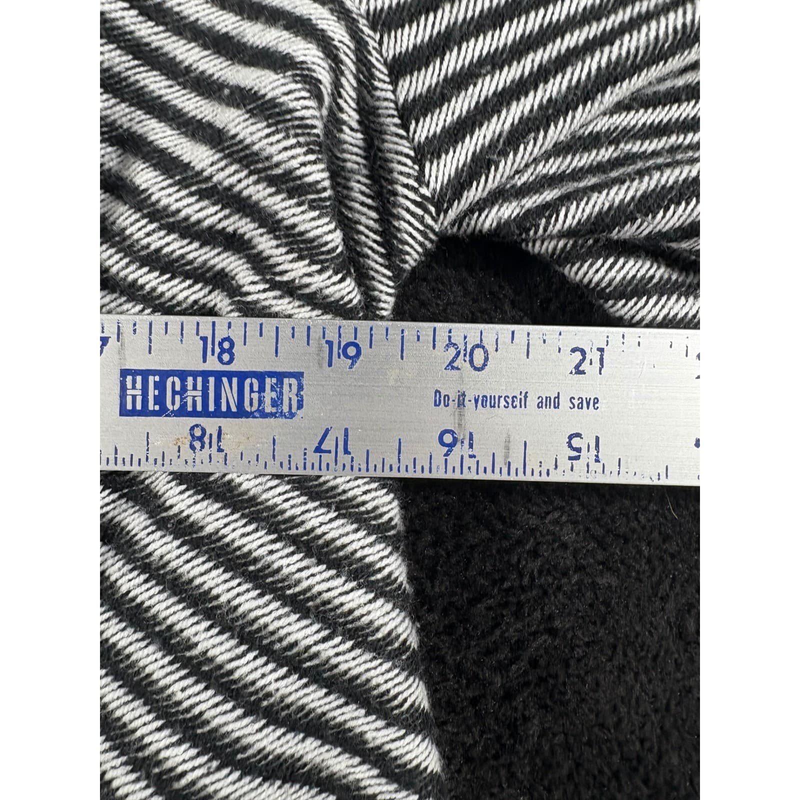 Chico's Women's Black & White Striped Fringe Open Front Cardigan Size 2 - Thumbnail 5