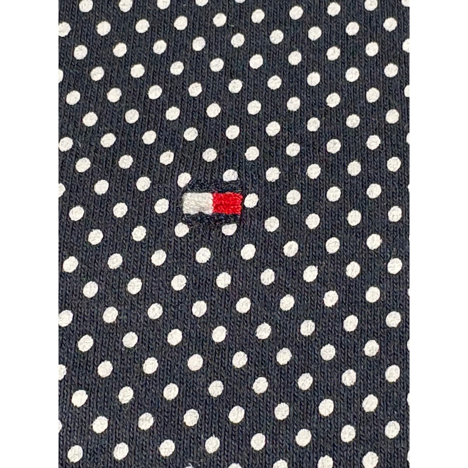 Tommy Hilfiger Women's XL Polka Dot V Neck Short Sleeve T-Shirt - Thumbnail 3