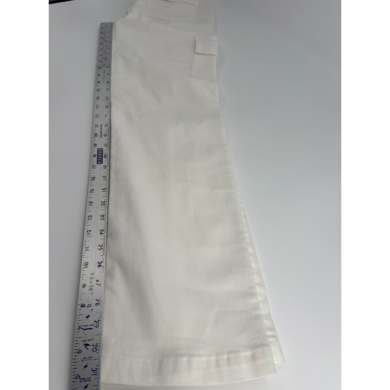 Judy Blue Los Angeles White High Waist Flare Leg Cargo Jeans Size 5/27 NWT - Thumbnail 9