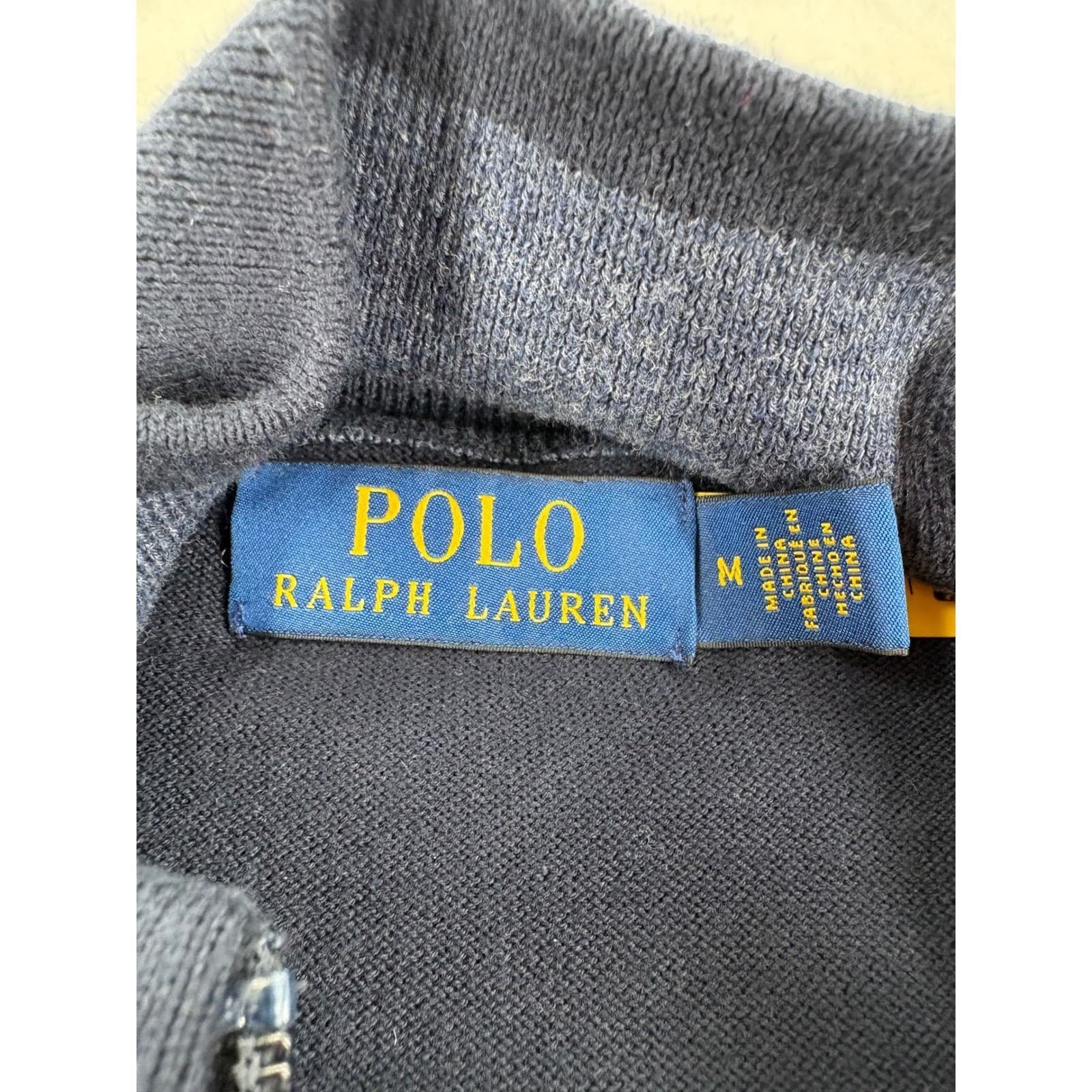 Polo Ralph Lauren Sweater Womens M Full Zip Cardigan Navy Blue Cotton Logo - Thumbnail 2