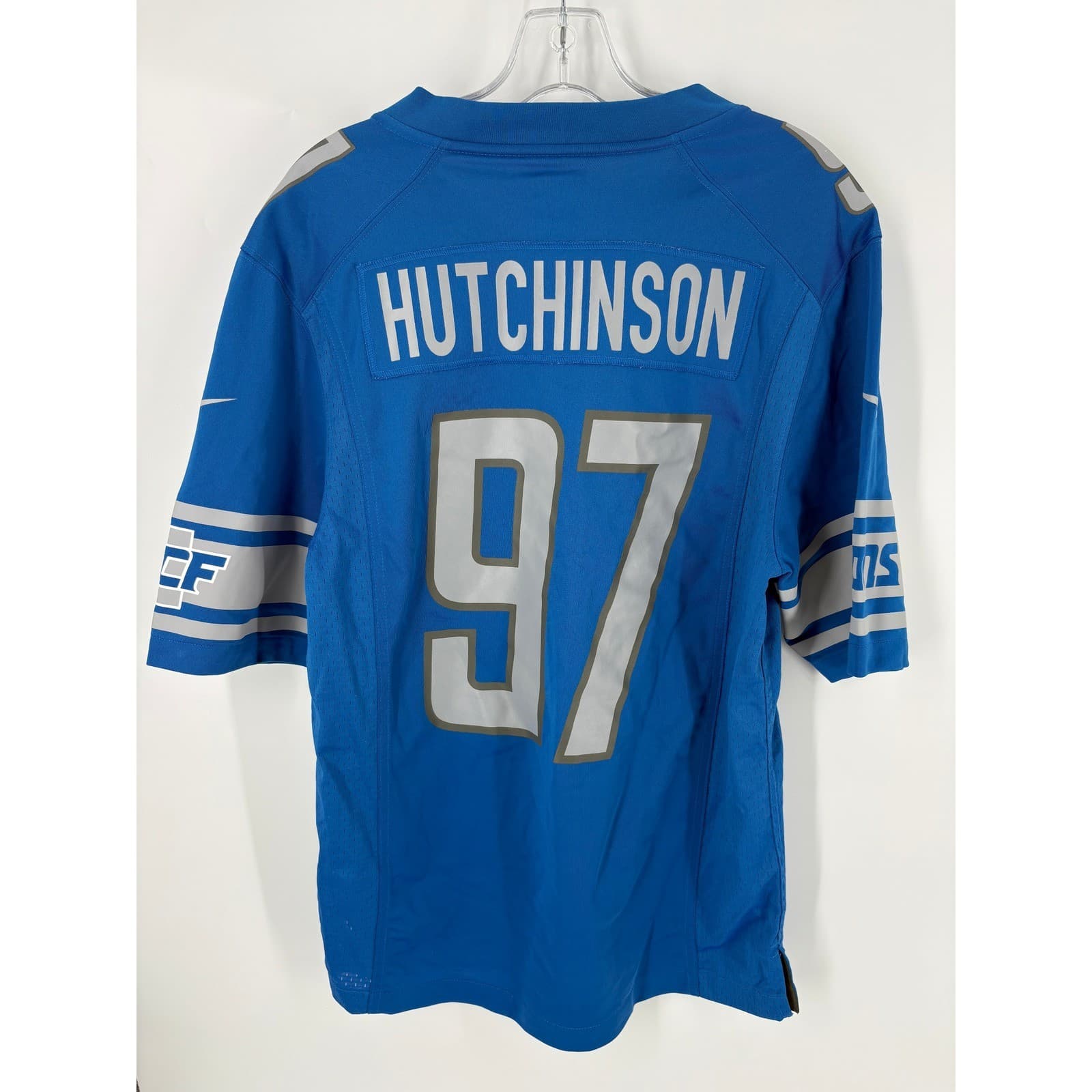 Detroit Lions NFL Nike 97 Hutchinson Jersey Men's Small Blue On Field - Thumbnail 3