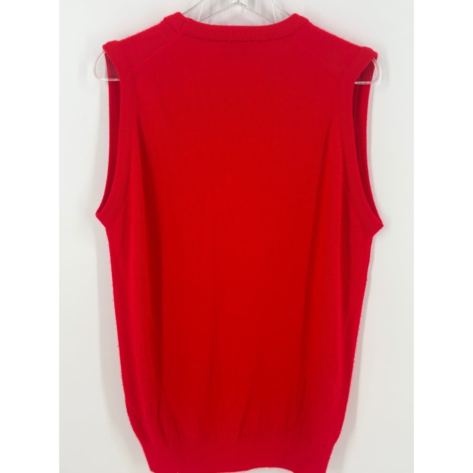 Pickering Sweater Vest Womens L Sweater Vest Red Gator Hole V-Neck Acrylic - Thumbnail 7
