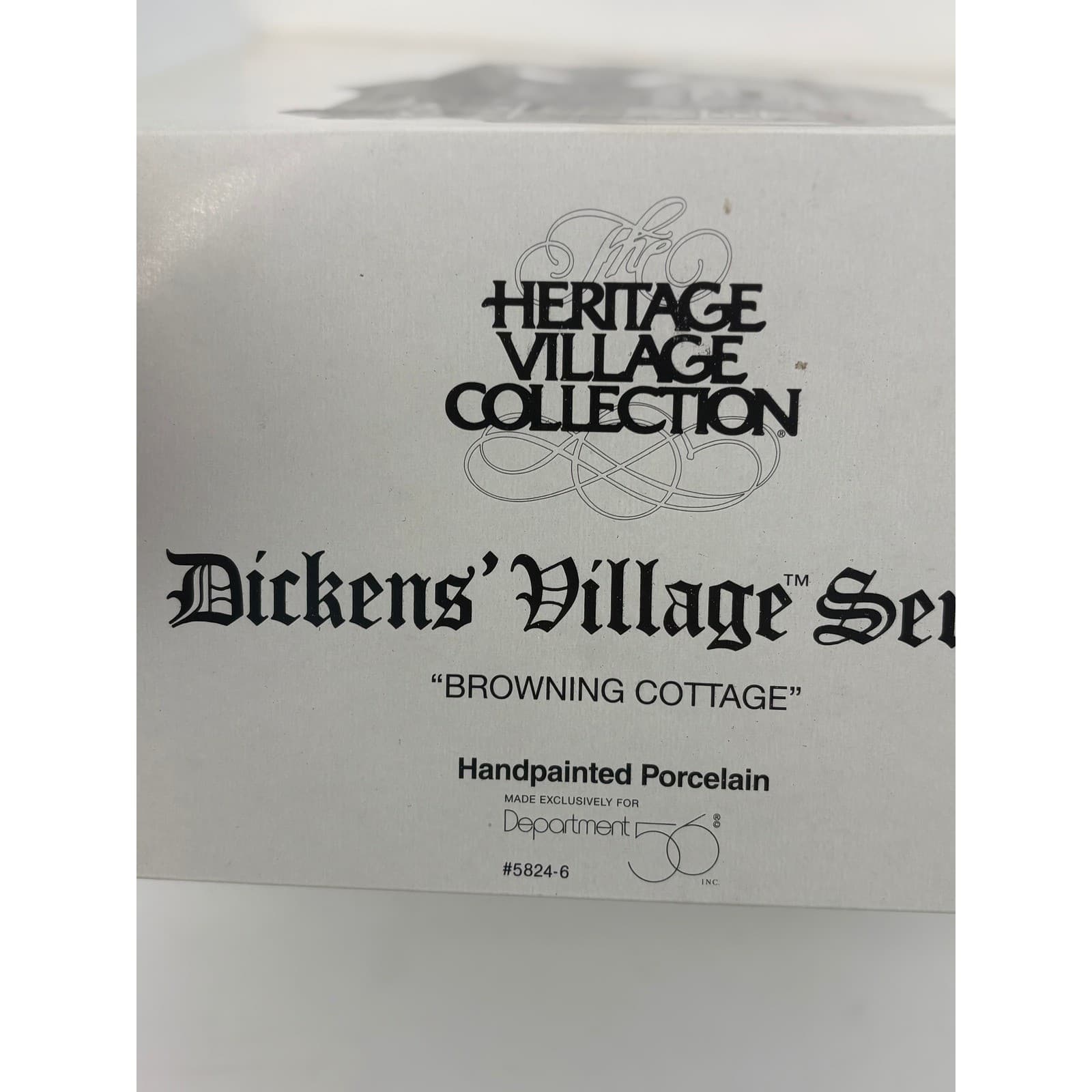 Department 56 Browning Cottage Dickens Village Series OS House Brown Green - Thumbnail 2
