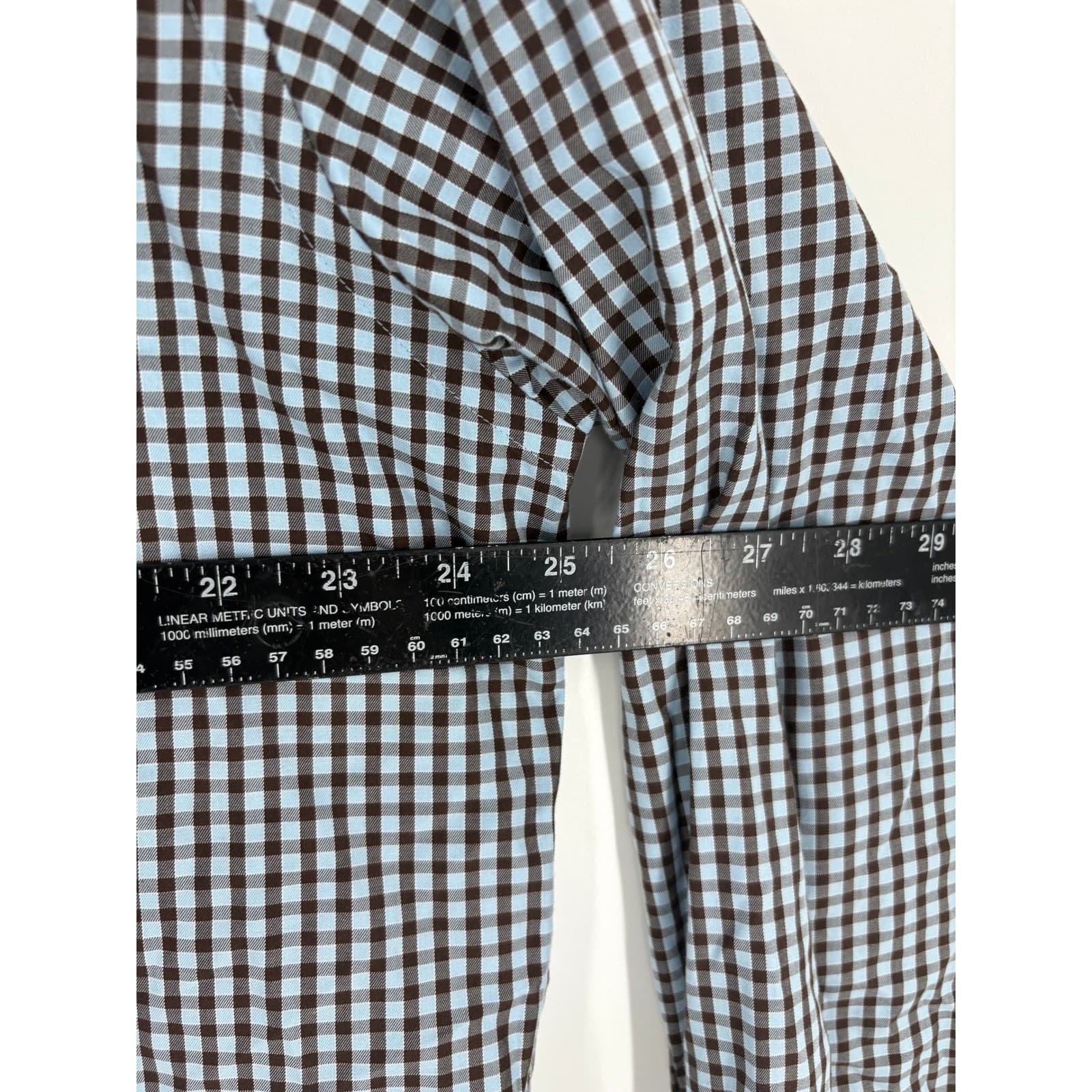 Peter Millar Mens Extra Large Checkered Long Sleeve Button Down Shirt Cotton - Thumbnail 6