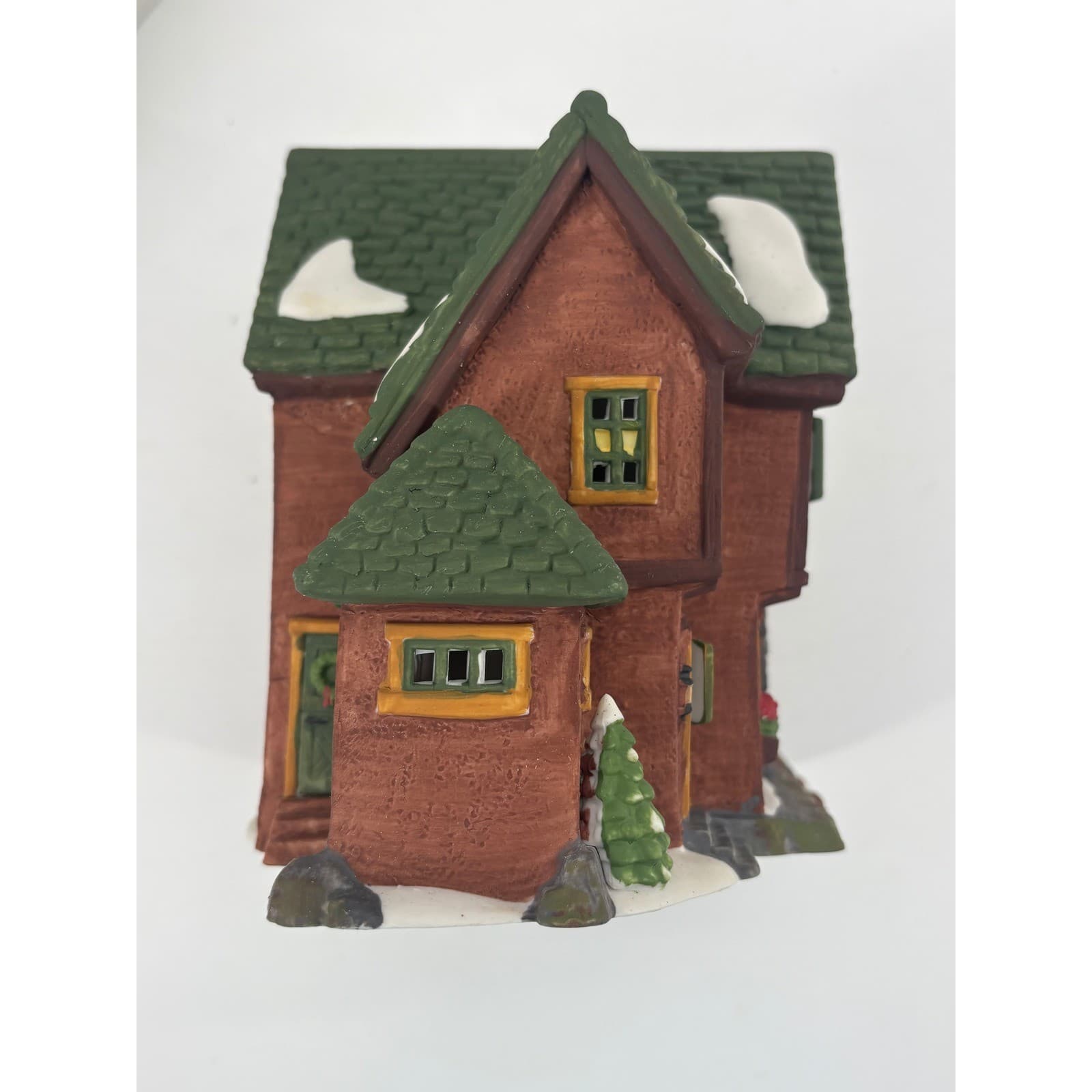 Department 56 Browning Cottage Dickens Village Series OS House Brown Green - Thumbnail 6