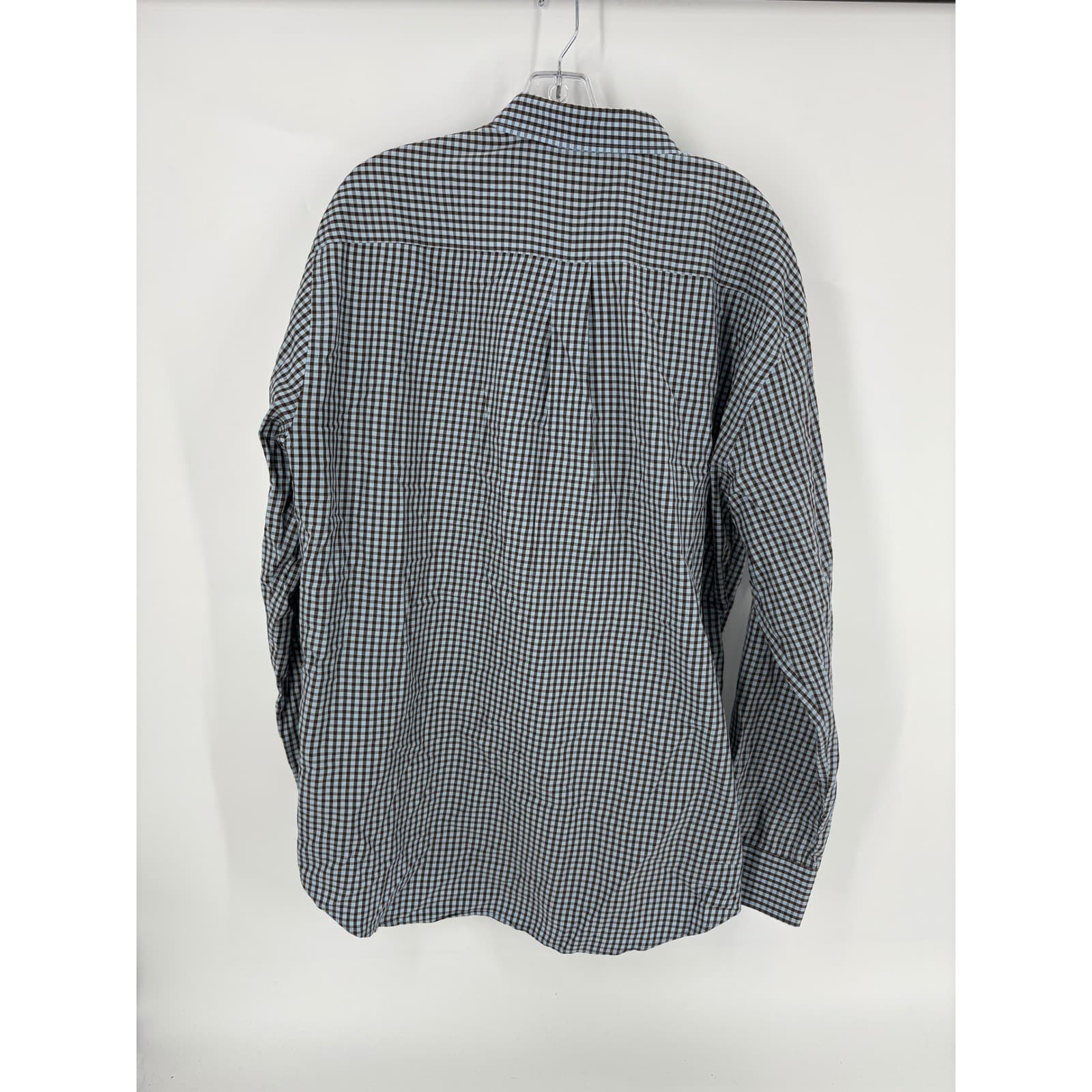Peter Millar Mens Extra Large Checkered Long Sleeve Button Down Shirt Cotton - Thumbnail 4