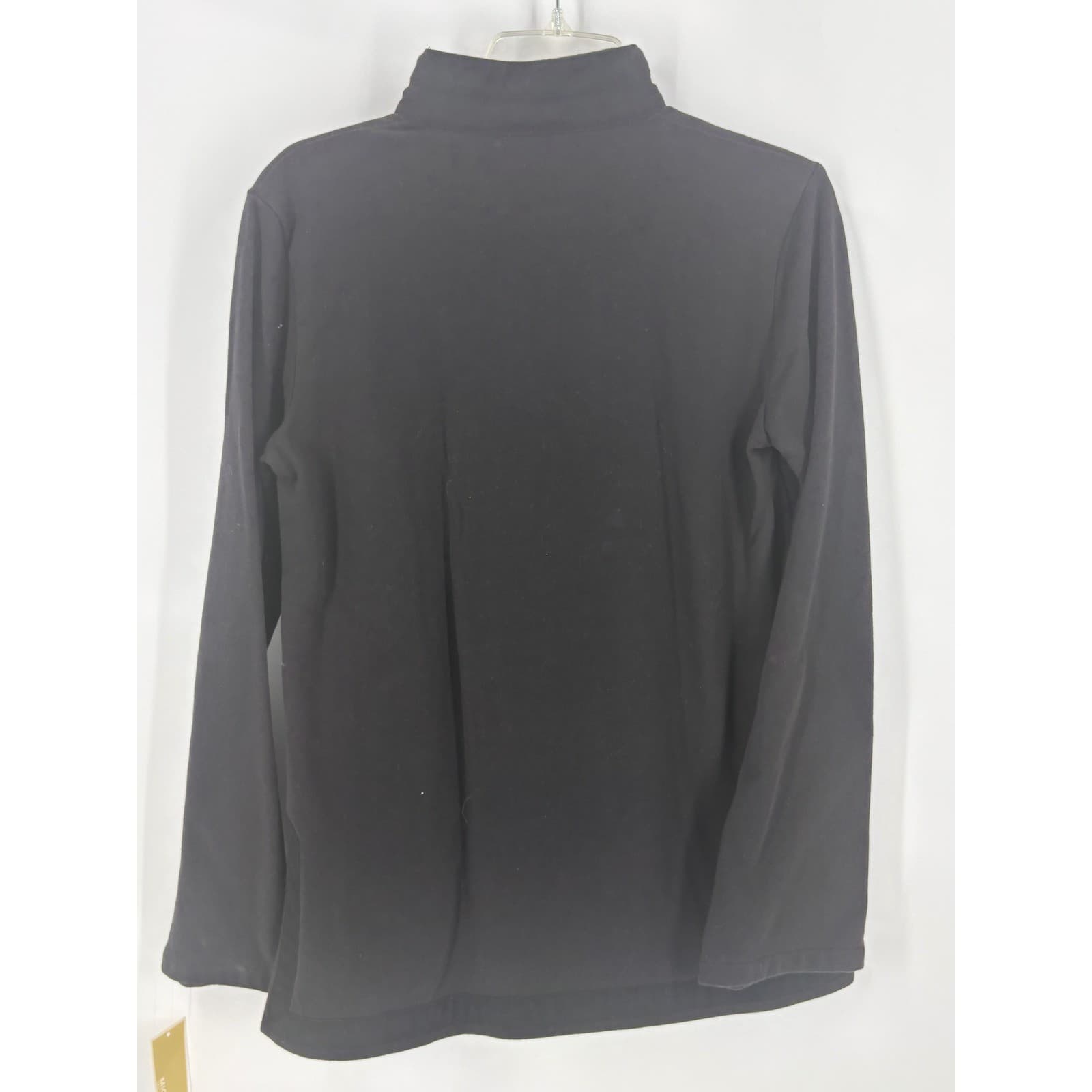 Michael Kors Pullover Womens M Top Black Grommet Lace Up V-Neck 20H6553F22 - Thumbnail 5