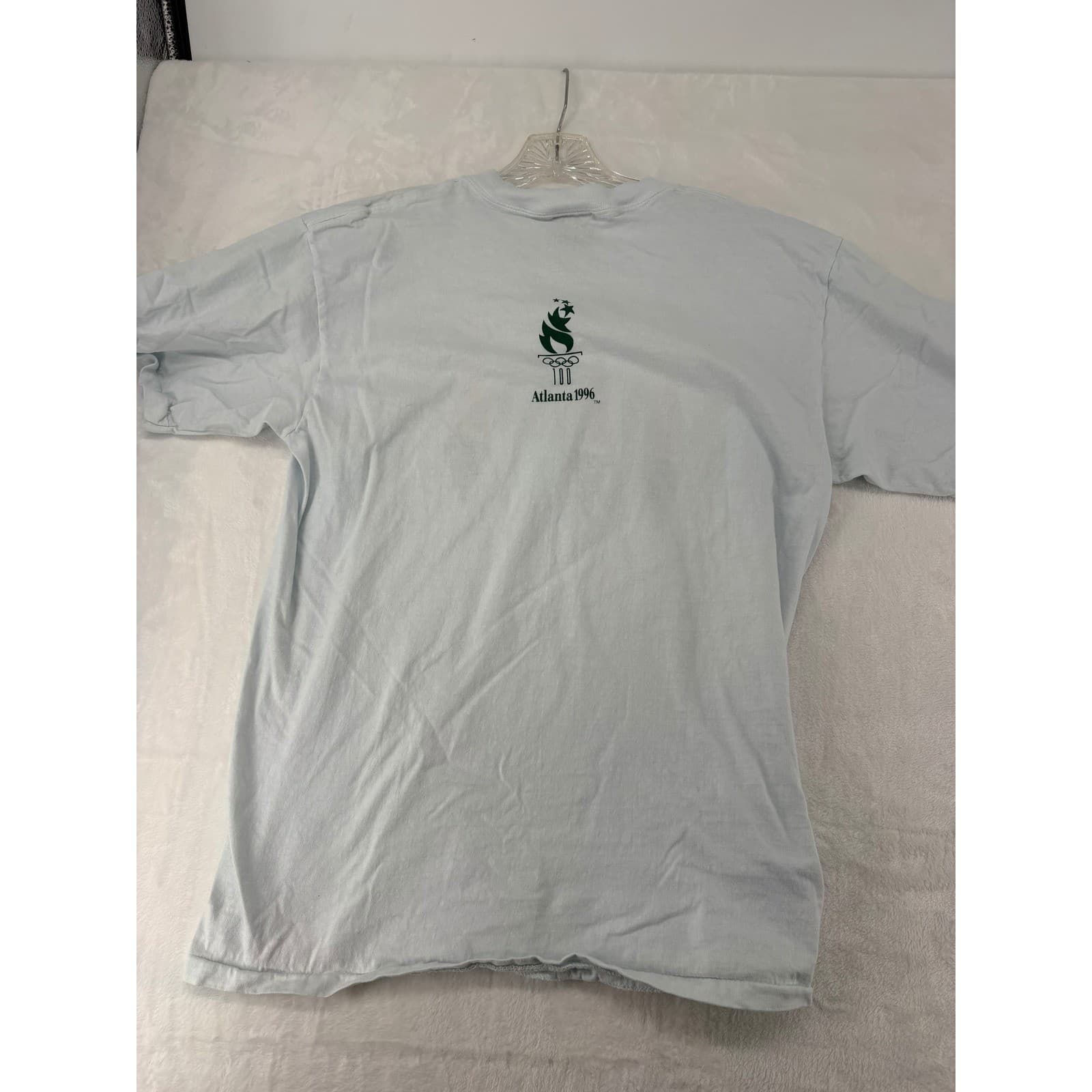 Oneita T Shirt Women L Shirt Blue Vintage 1996 Atlanta Olympics Savannah Sailing - Thumbnail 6
