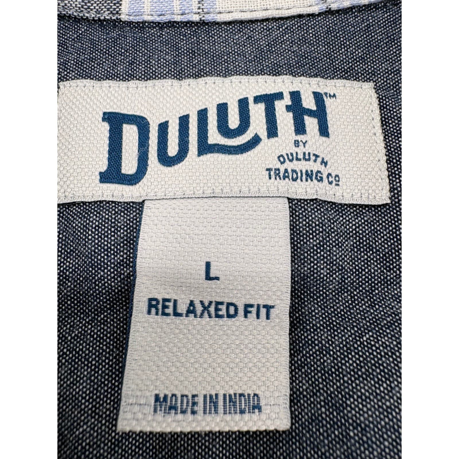 Duluth Trading Co Shirt Mens L Untucked Button Down Blue Plaid Relaxed Fit - Thumbnail 2