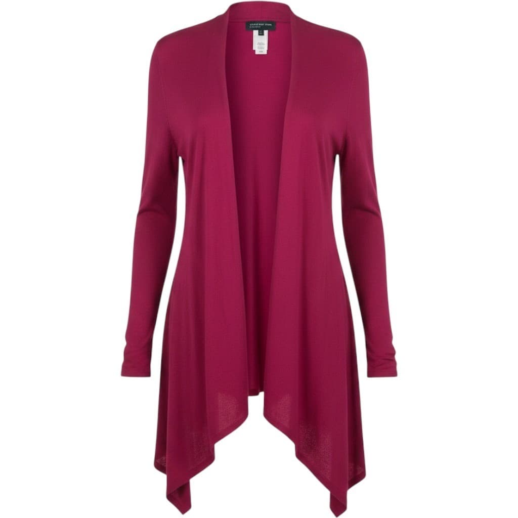 Jones New York Cardigan Womens M Cardigan Pink Open Front Drape Knit Sweater