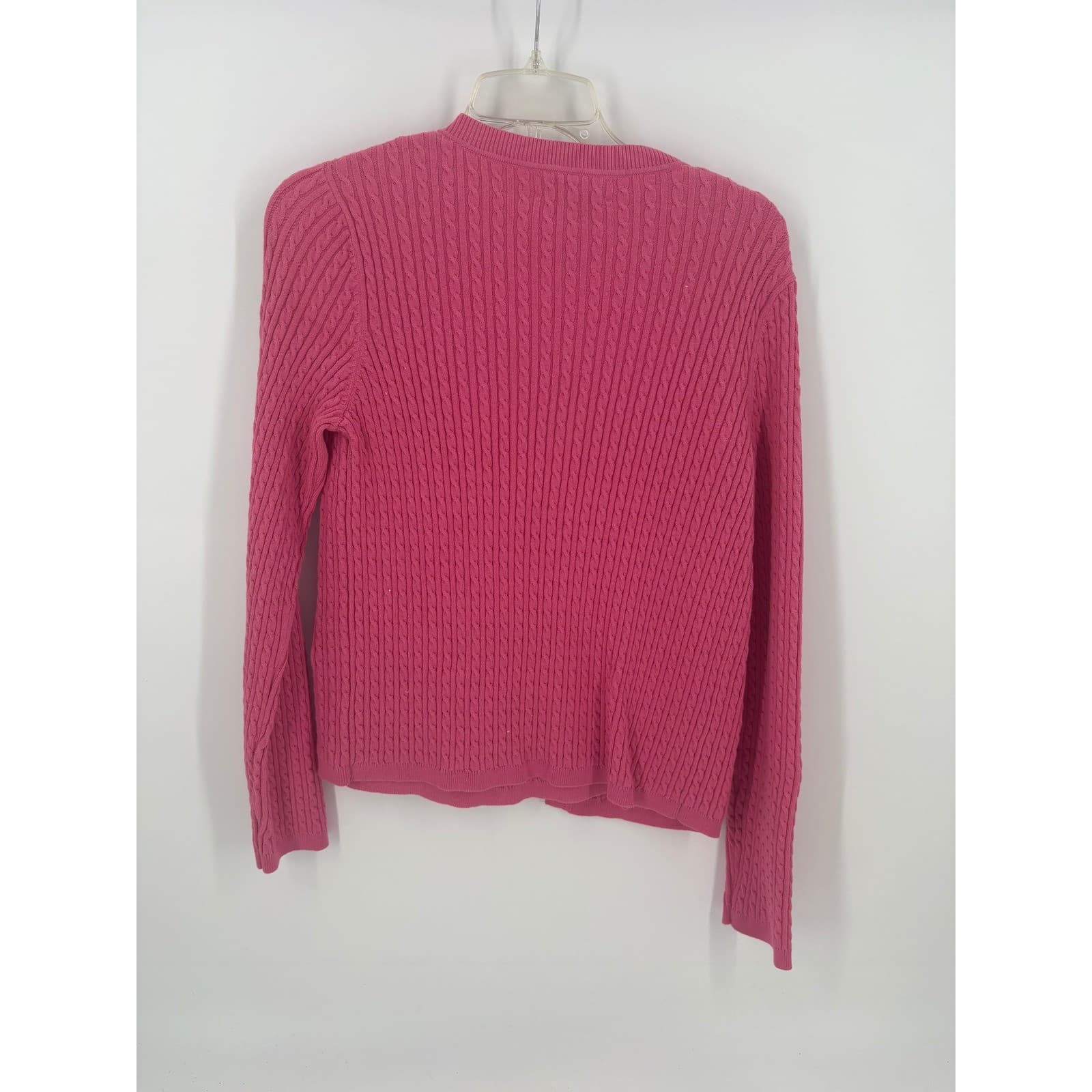 Jones New York Cardigan Womens M Sweater Pink Cable Knit Twin Set NWT - Thumbnail 8
