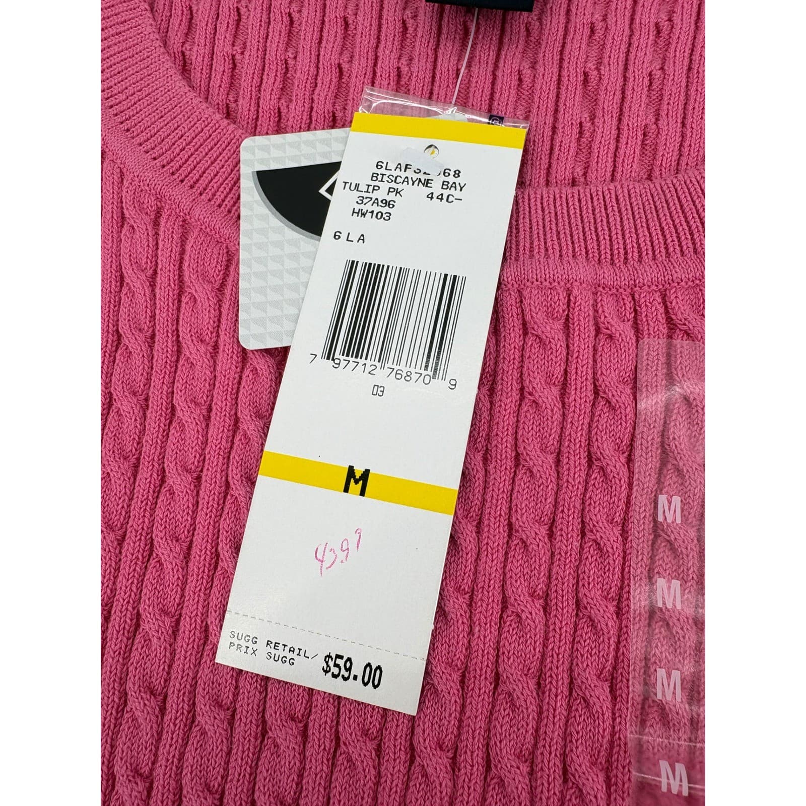 Jones New York Cardigan Womens M Sweater Pink Cable Knit Twin Set NWT - Thumbnail 10
