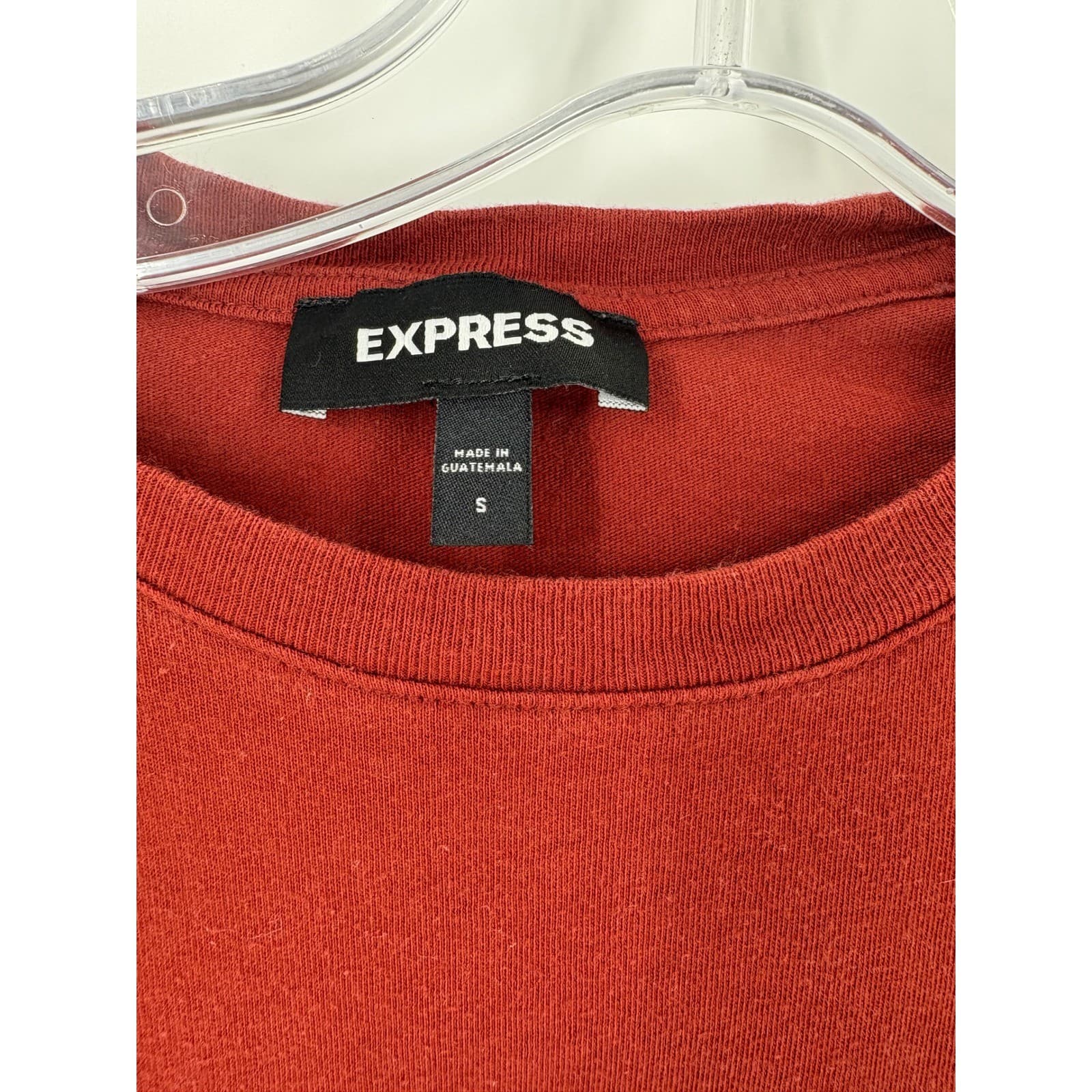 Express Women Red Graphic T Shirt Size S Mountain Sunburst Print Casual Tee - Thumbnail 2