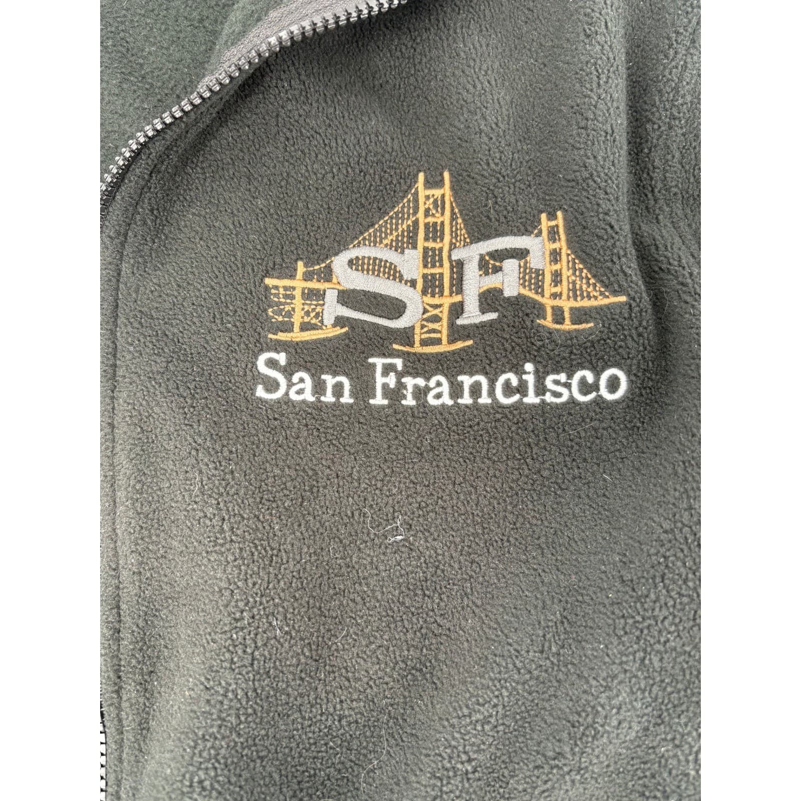 Lanza Women's San Francisco SF Zip Up Fleece Jacket Size S Gray - Thumbnail 5