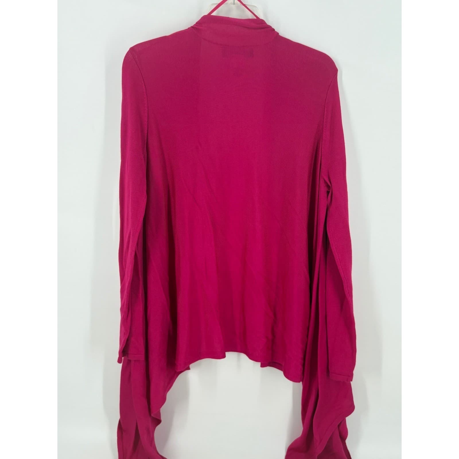 Jones New York Cardigan Womens M Cardigan Pink Open Front Drape Knit Sweater - Thumbnail 3
