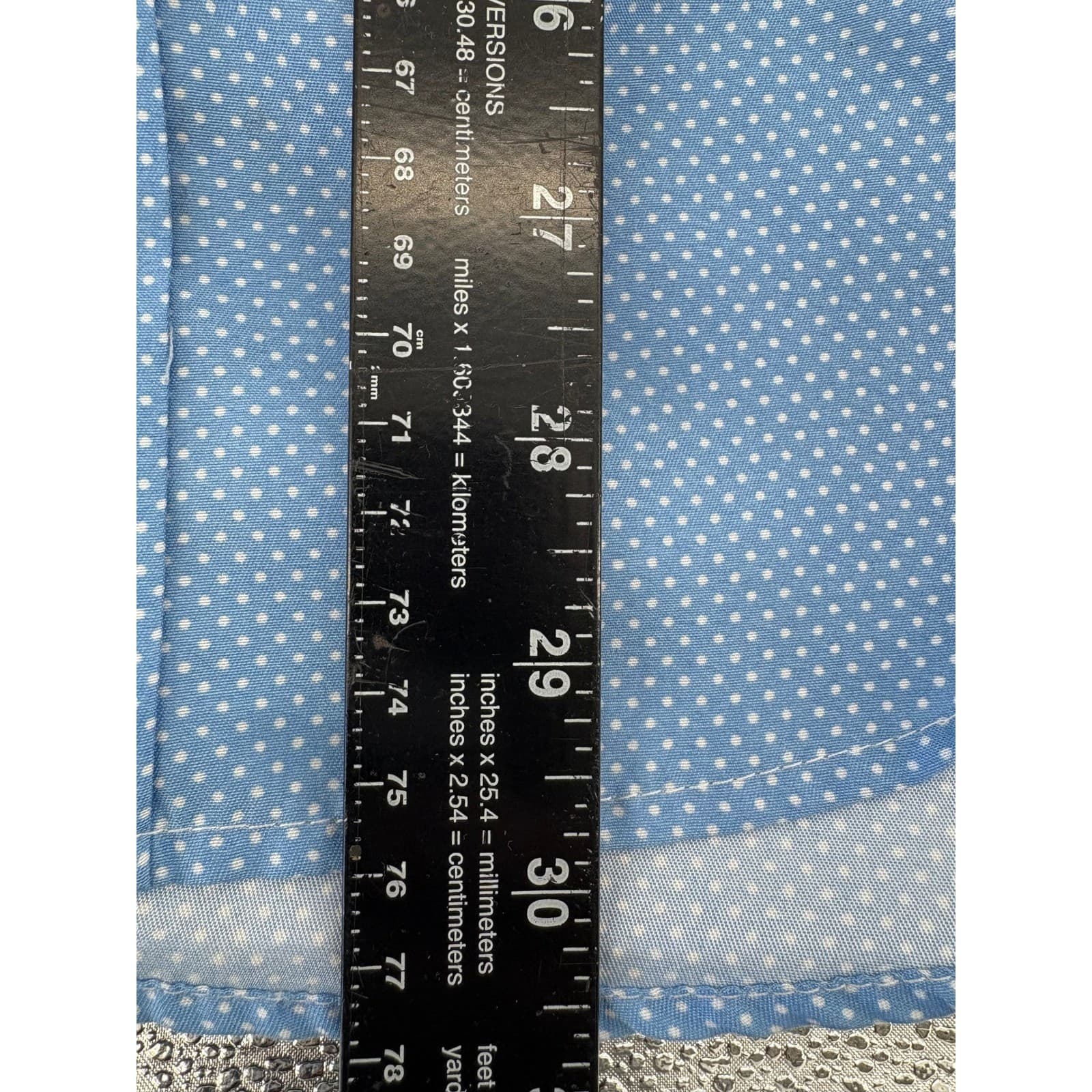 MONZA BY ROSSO MILANO Men's Tailored Fit Blue Dot Print Dress Shirt M 15 1/2 - Thumbnail 5
