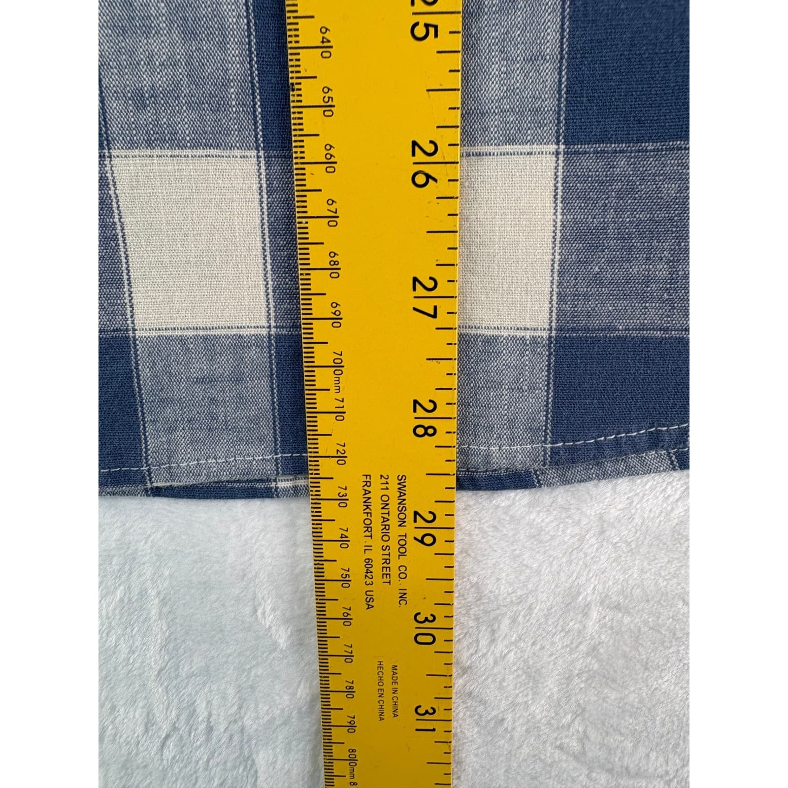 L.L.Bean Button Down Mens M Shirt Blue Plaid Traditional Fit Short Sleeve 514024 - Thumbnail 4