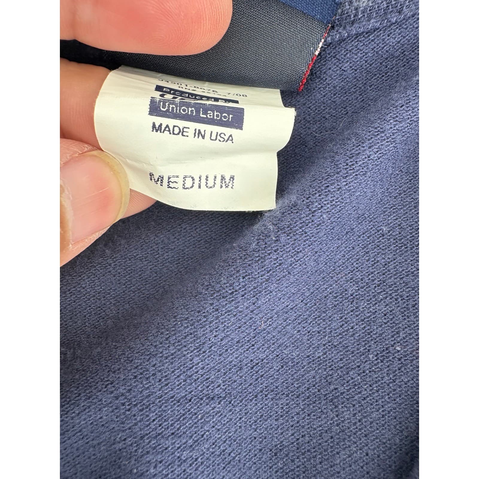 King Louie Blue American Legion Polo Men's Shirt Medium Union Made USA - Thumbnail 5