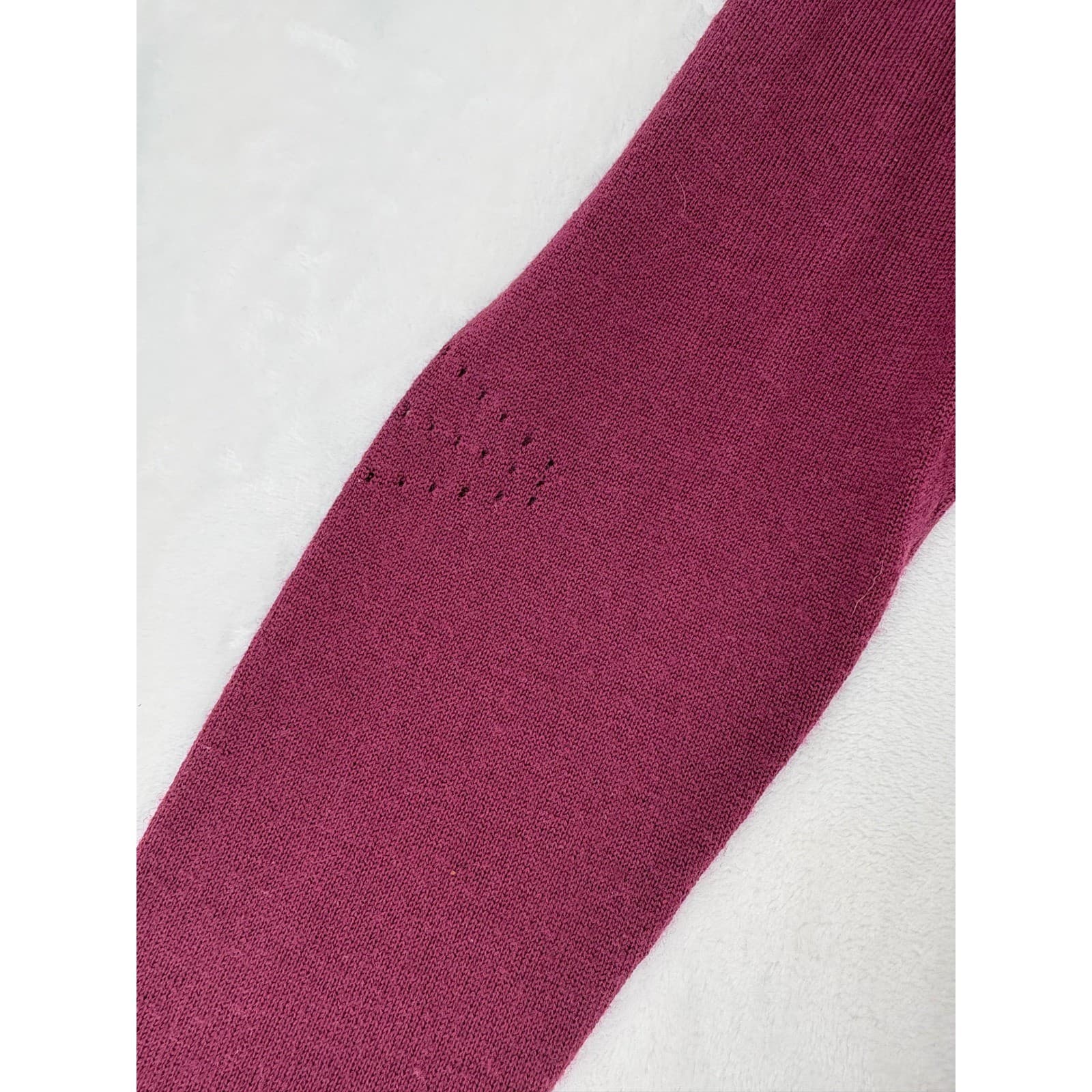 Nike Golf Sweater Womens M V-Neck Burgundy Pointelle Knit Long Sleeve - Thumbnail 3
