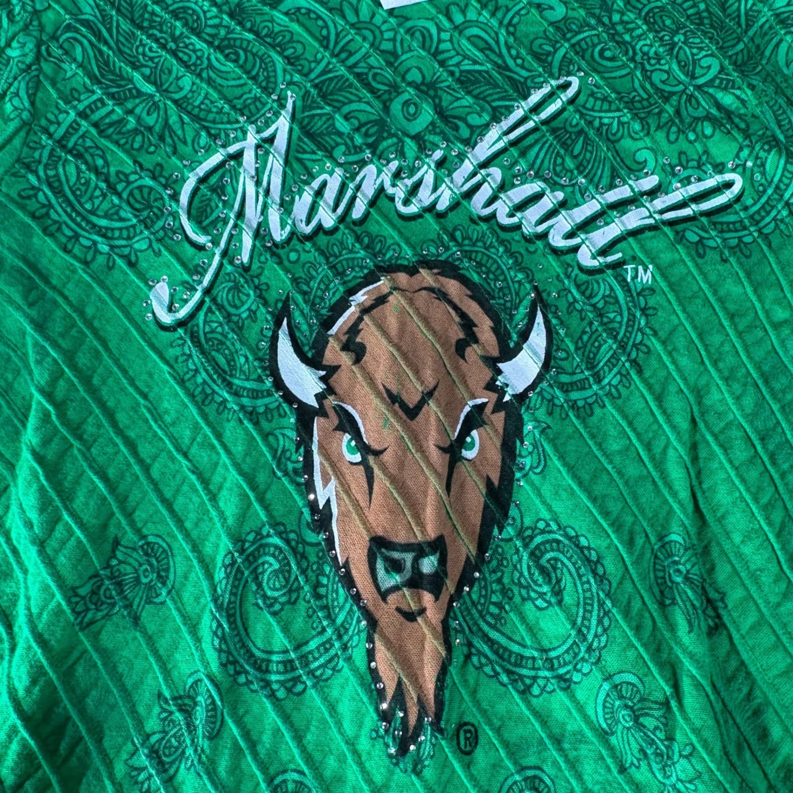 P. Michael Green Marshall Thundering Herd Rhinestone Tunic Top - M - Thumbnail 5