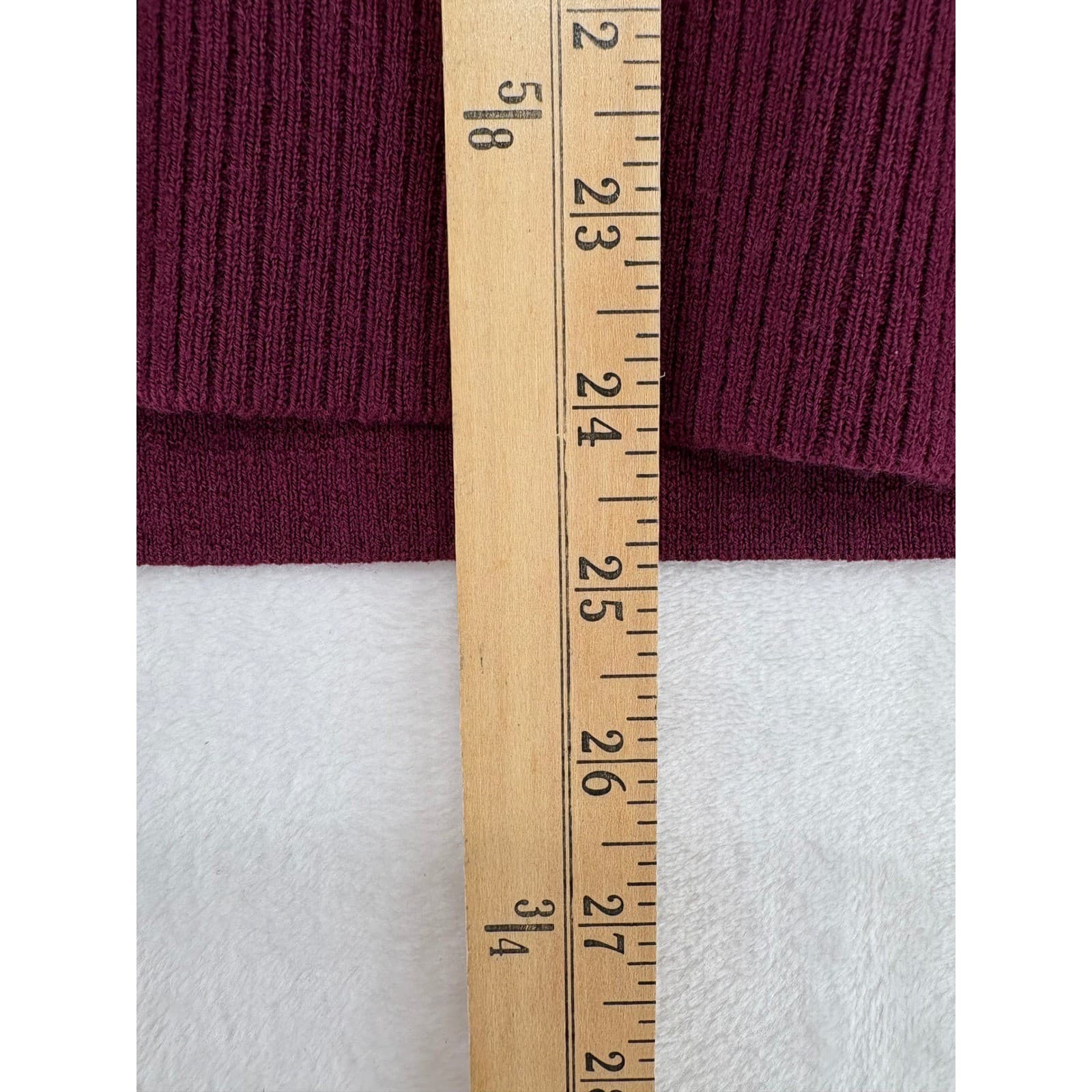 Nike Golf Sweater Womens M V-Neck Burgundy Pointelle Knit Long Sleeve - Thumbnail 5