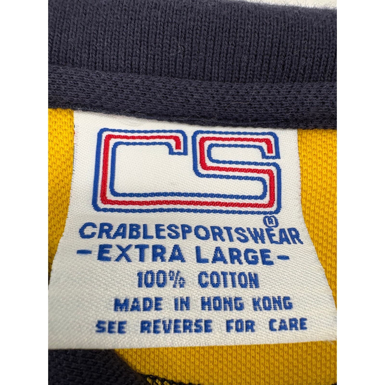 Crable Sportswear Polo Mens XL Polo Blue West Virginia Mountaineers Embroidered - Thumbnail 2
