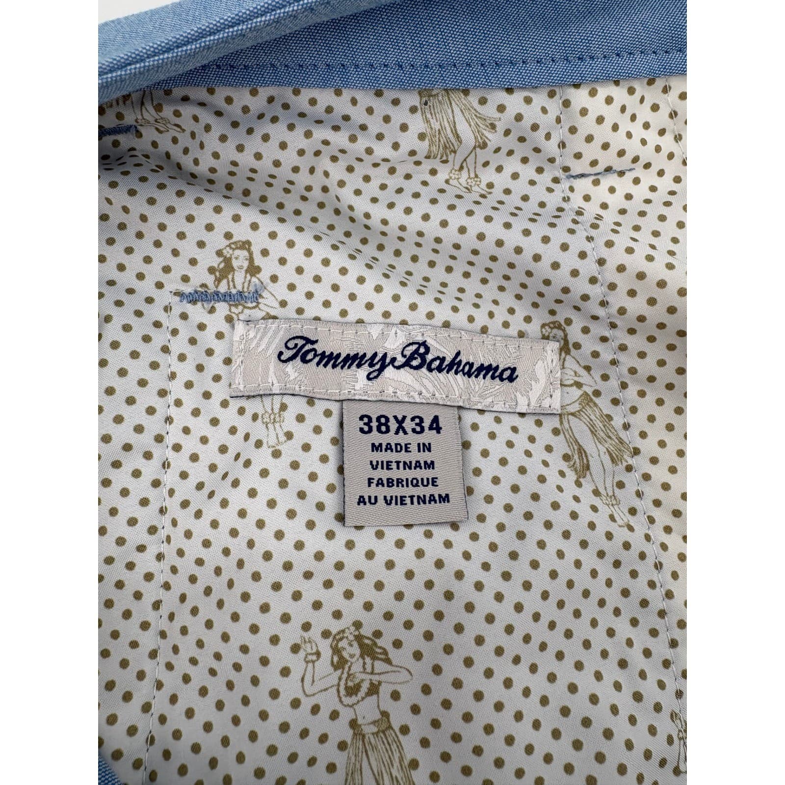 Tommy Bahama Mens Light Blue Textured Golf Chino Pants 38x34 - Thumbnail 4