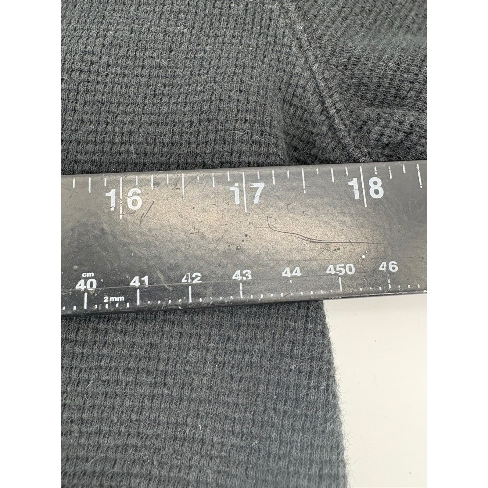 Polo Ralph Lauren Waffle Knit V Neck Long Sleeve Shirt Men's M Gray Cotton - Thumbnail 5