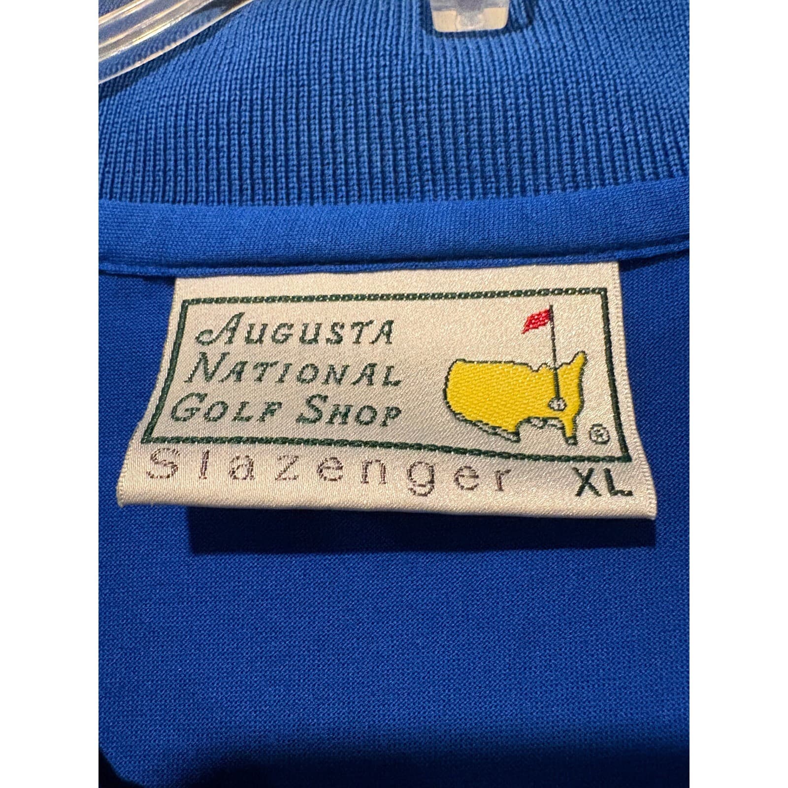 Slazenger Masters Golf Polo Shirt Augusta National Golf Shop Blue XL - Thumbnail 2