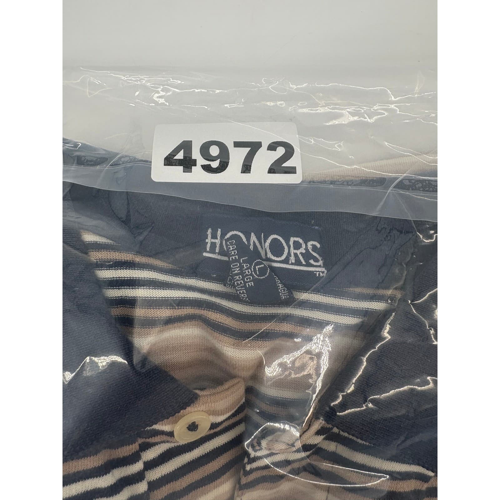 Honors Mens Striped Polo Shirt Size Large Short Sleeve Casual Golf Shirt Top - Thumbnail 6