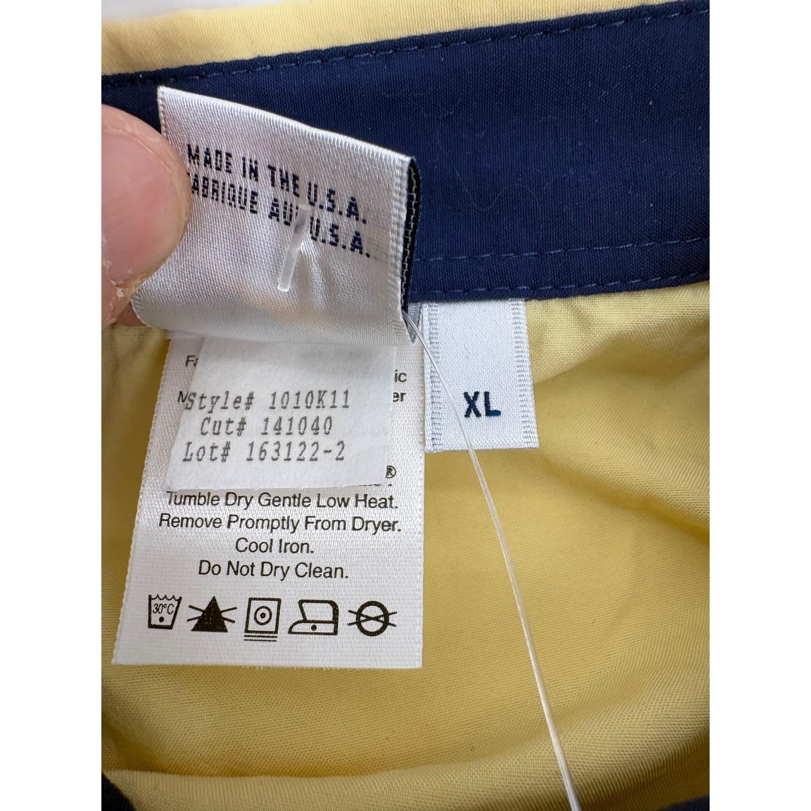 Solumbra Men's Classic Button Up Shirt Yellow XL Long Sleeve Sun Protective - Thumbnail 7