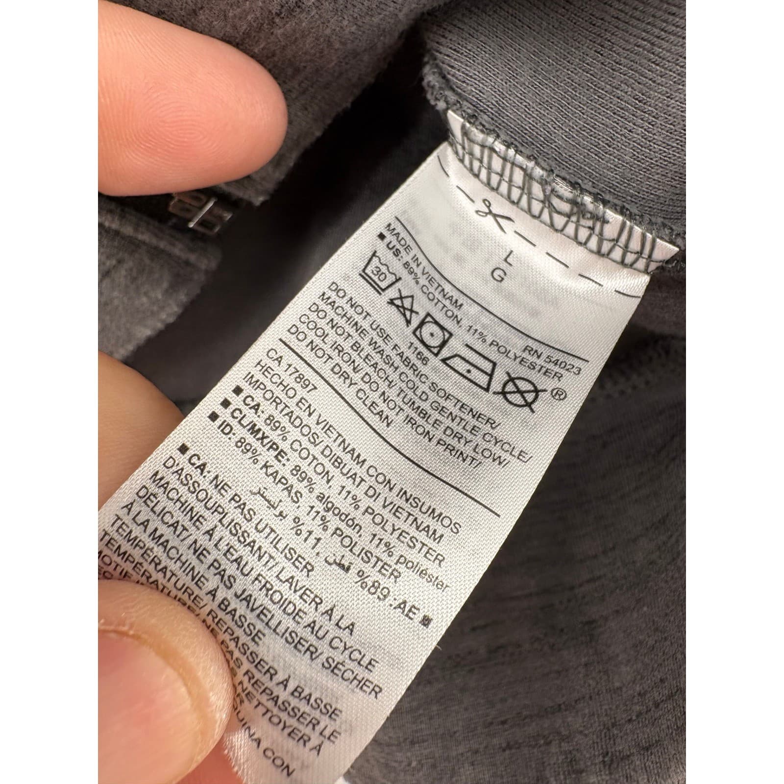 Old Navy Jacket Womens Large Full Zip Gray Go-Dry Active Space Dye Athletic L - Thumbnail 3