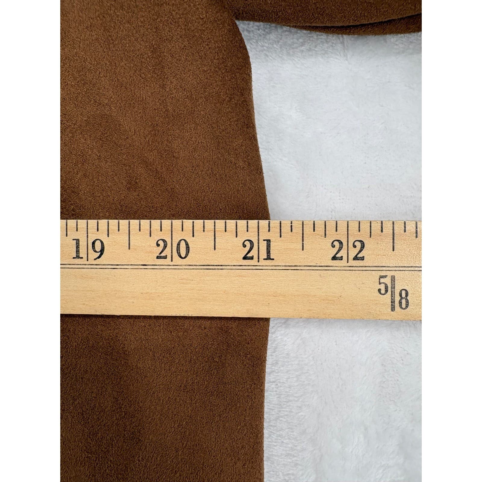 Marc New York Shirt Jacket Womens S Shacket Brown Faux Suede Long Sleeve Button - Thumbnail 6