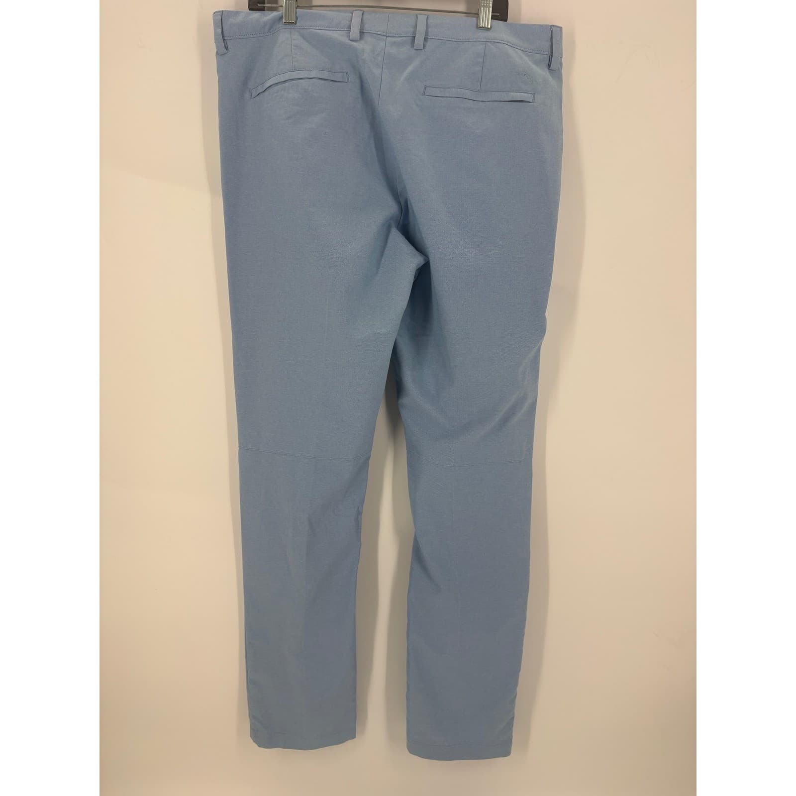 Tommy Bahama Mens Light Blue Textured Golf Chino Pants 38x34 - Thumbnail 2