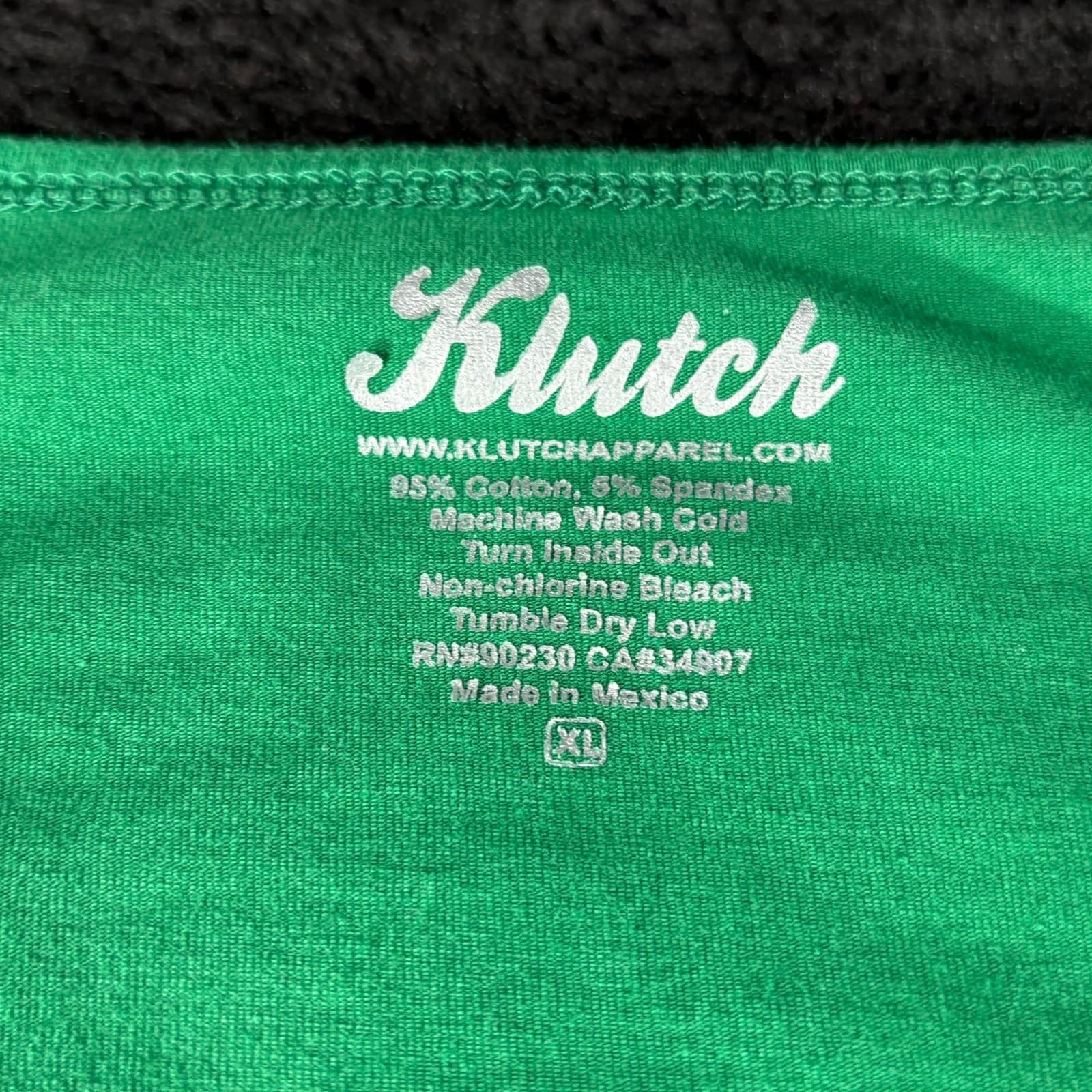 Klutch Marshall Thundering Herd Green Rhinestone V Neck Long Sleeve Top XL - Thumbnail 3