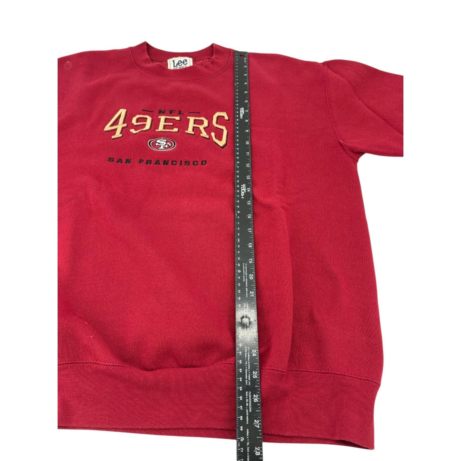Lee Sport Sweatshirt Mens Large SF 49ers Red Vintage NFL San Francisco Crewneck - Thumbnail 6