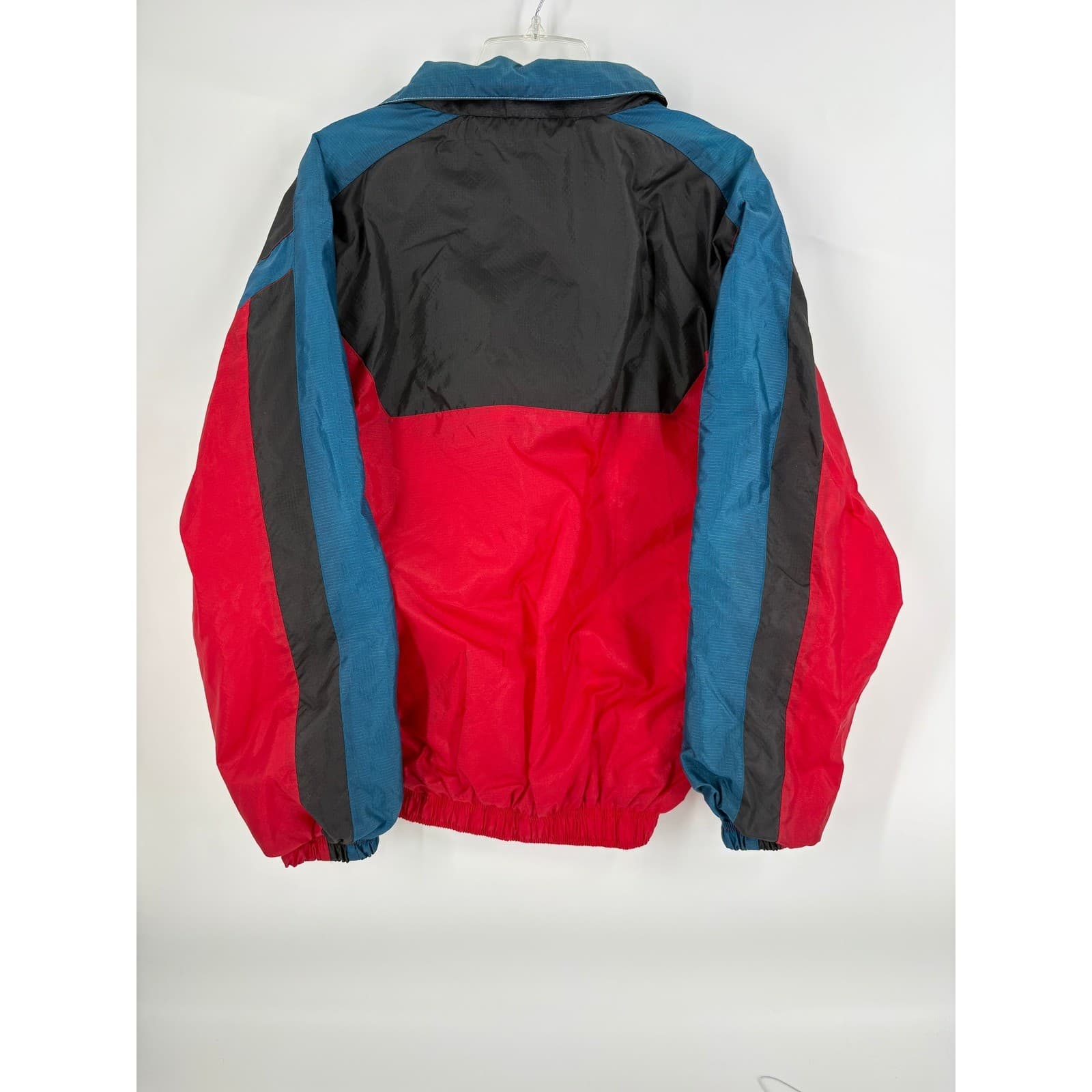 Pro Spirit Vintage Colorblock Nylon Track Jacket Full Zip Size S Red Blue - Thumbnail 2